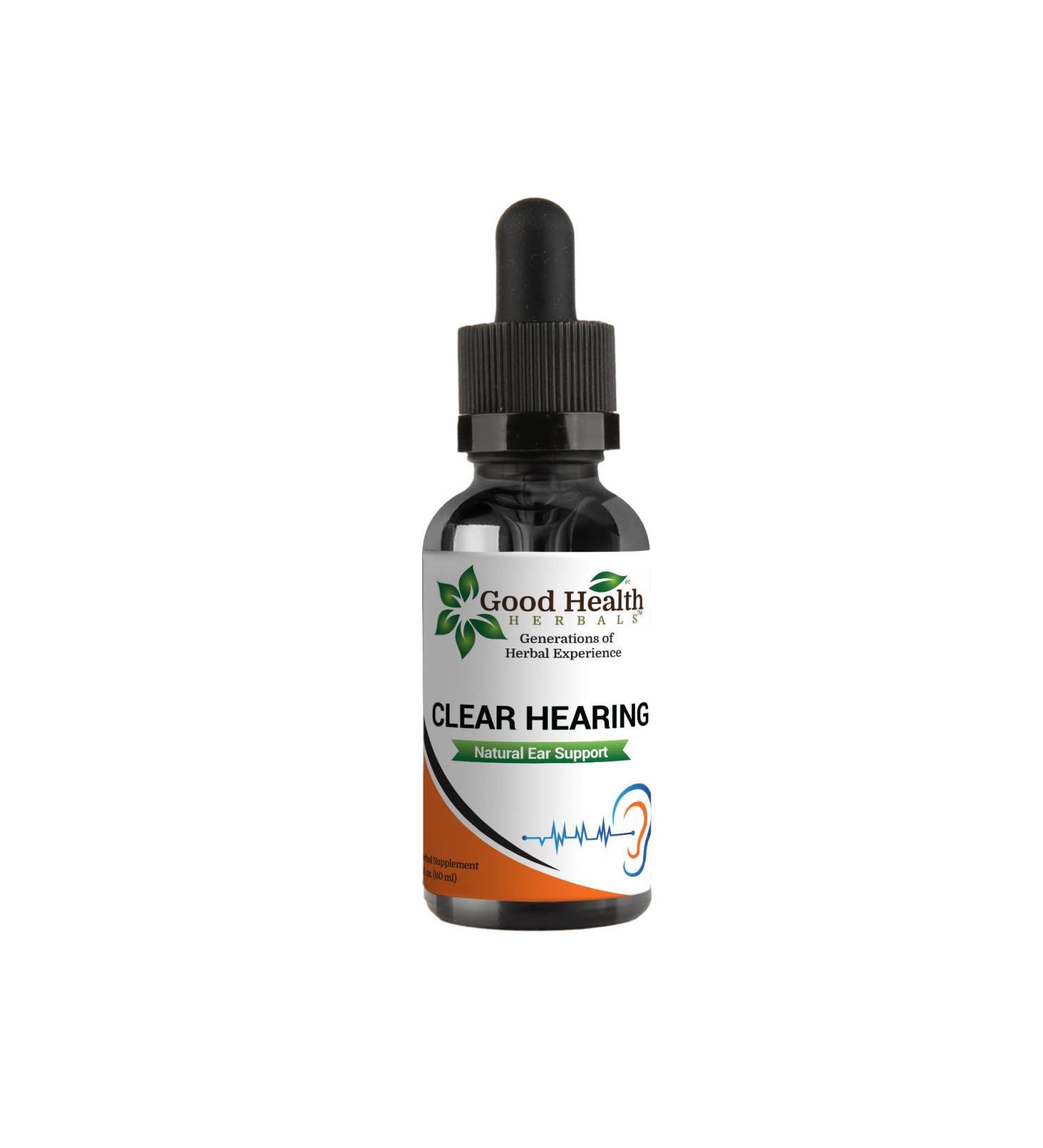Good Health Herbals Clear Hearing Herbal Extract - Natural Support for Irritated Ears, Ringing in Ears, and Ear Congestion - 2 Ounce - Buy Online on GoSupps.com