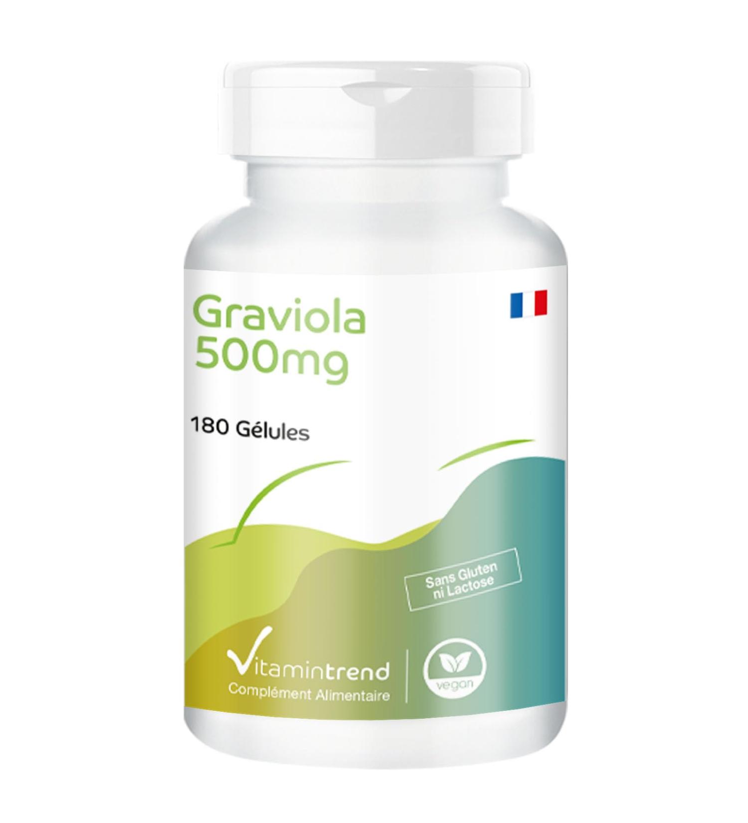 Graviola 500mg -! FOR 6 MONTHS! - - Graviola fruit powder- Box of 180 capsules! Vegan | Vitamintrend  - Buy Online on GoSupps.com