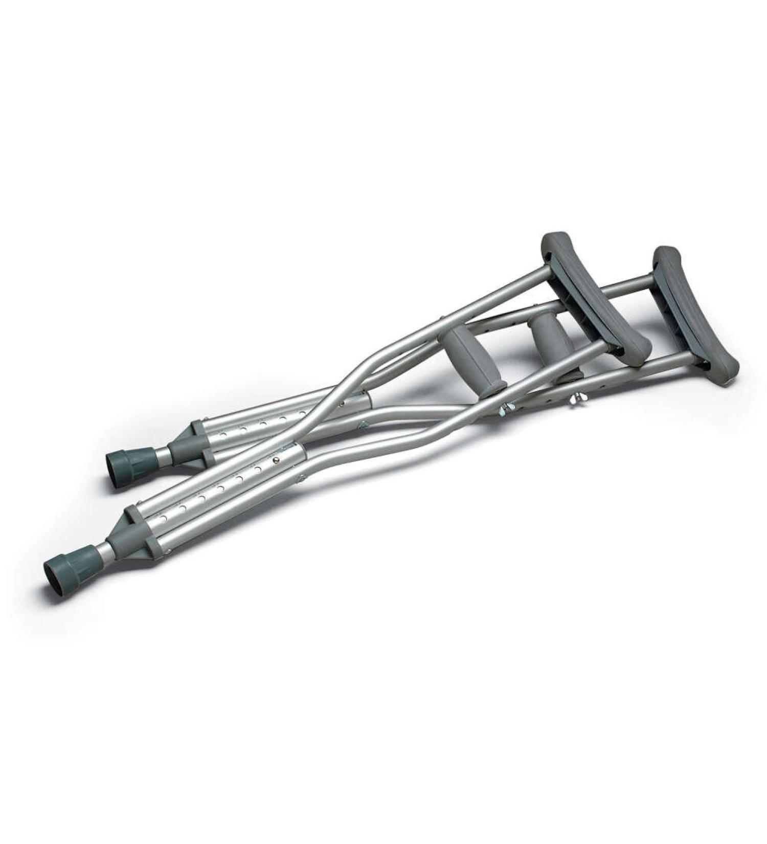 MediChoice Youth Crutches, Adjustable, Aluminum Fits 4 Feet 6 Inches to 5 Feet 2 Inches, 131477711A (1 Pair)