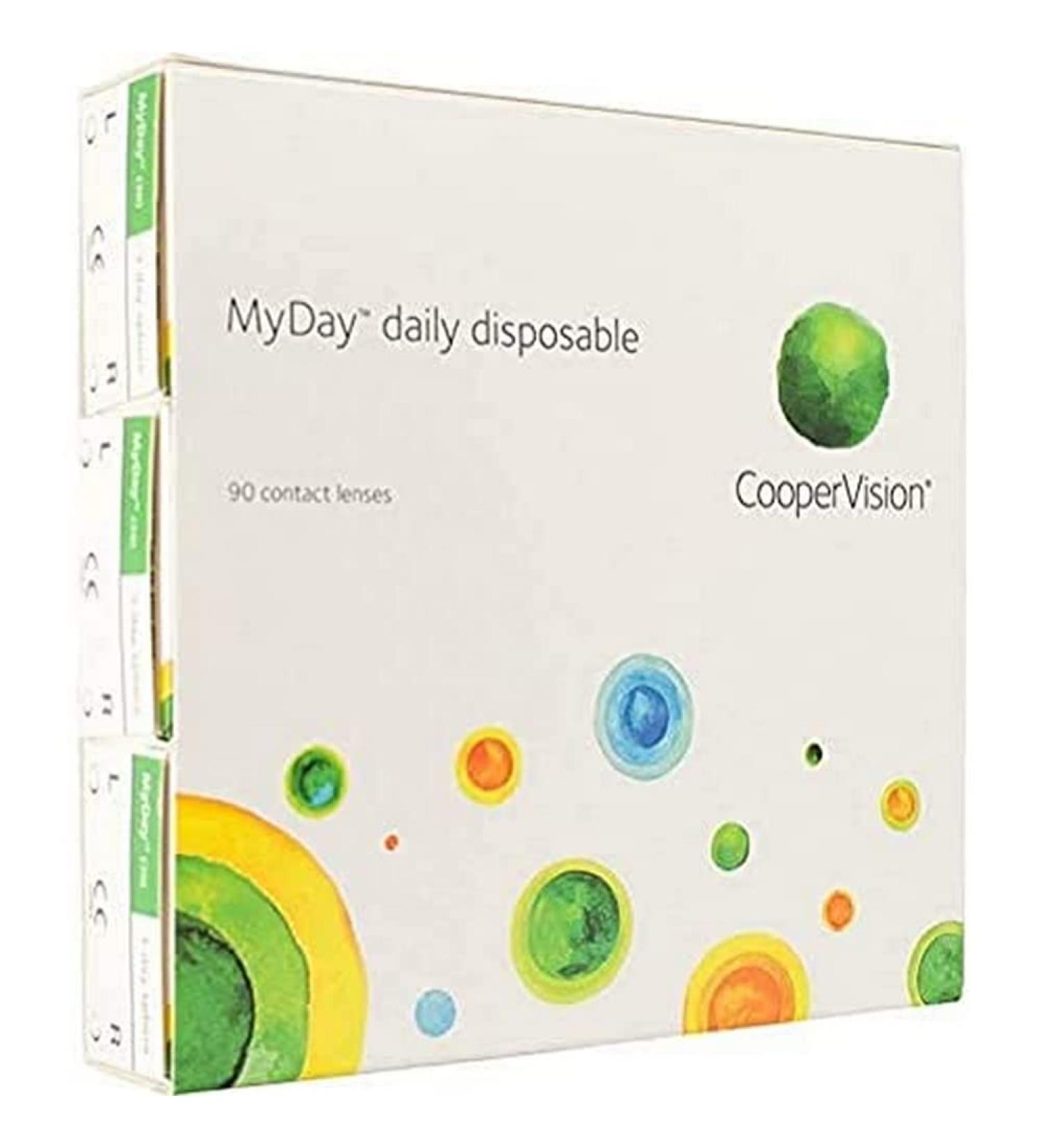 MyDay Coopervision Myday 8.4 +07.50 (90) Daily lenses soft 90 pieces / BC 8.4 mm / Dia 14.2 mm / +7.5 Dioptries 8.4 Millimeter 14.2 millimeters 90