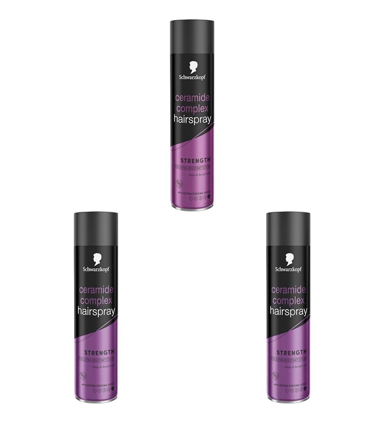 Schwarzkopf Styling Ceramide Complex Hairspray 400ml (Pack of 3) 400 ml (Pack of 3) - Buy Online on GoSupps.com