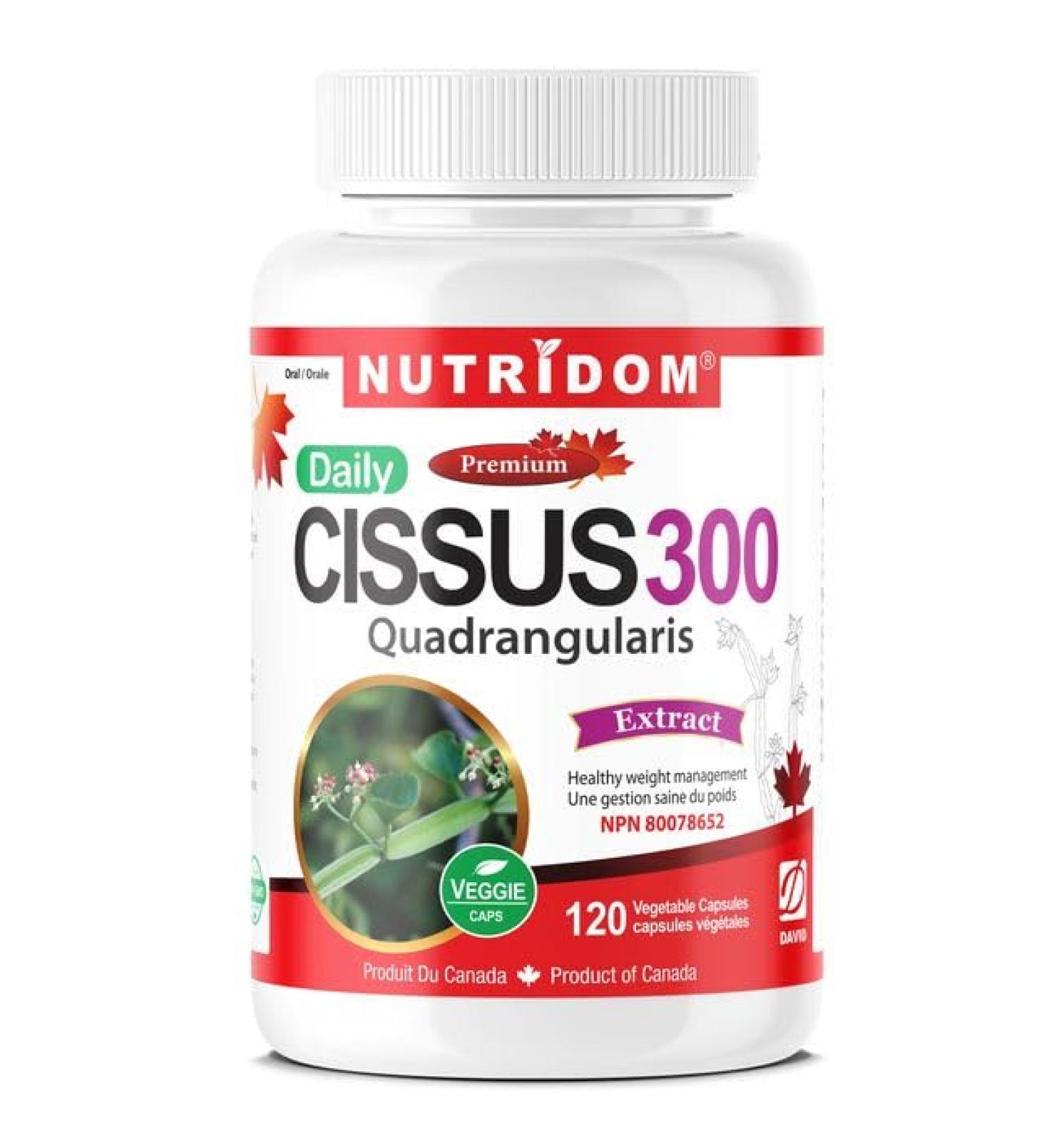 Nutridom Cissus Quadrangularis Supplement - Standardized to Contain 2.5% Keto-Steroids - Healthy Weight Management and Joint Health Support - Non-GMO Gluten Free Dairy & Soy Free Vegetable Capsules (120 Count) - Buy Online on GoSupps.com