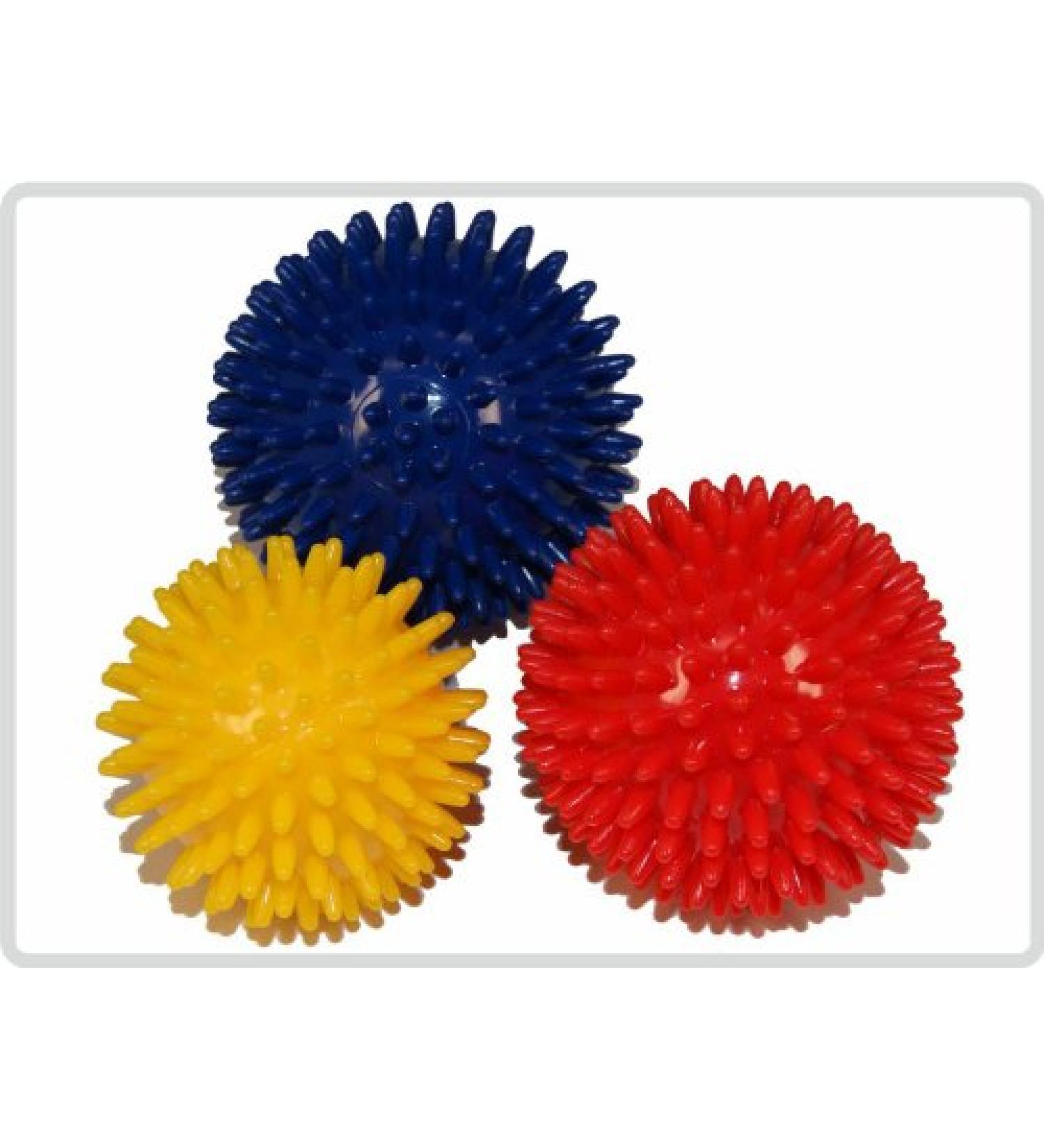 Hedgehog massage balls 3 pieces (blue red yellow)