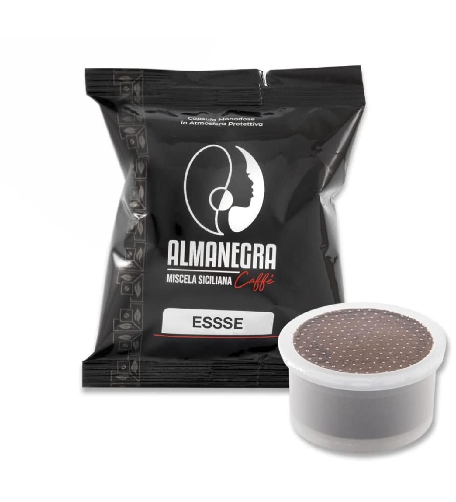  Almanegra Caff 100 Almanegra Caffe Compatible Capsule Pods for Esse Coffee Essecaffe - Buy Online on GoSupps.com