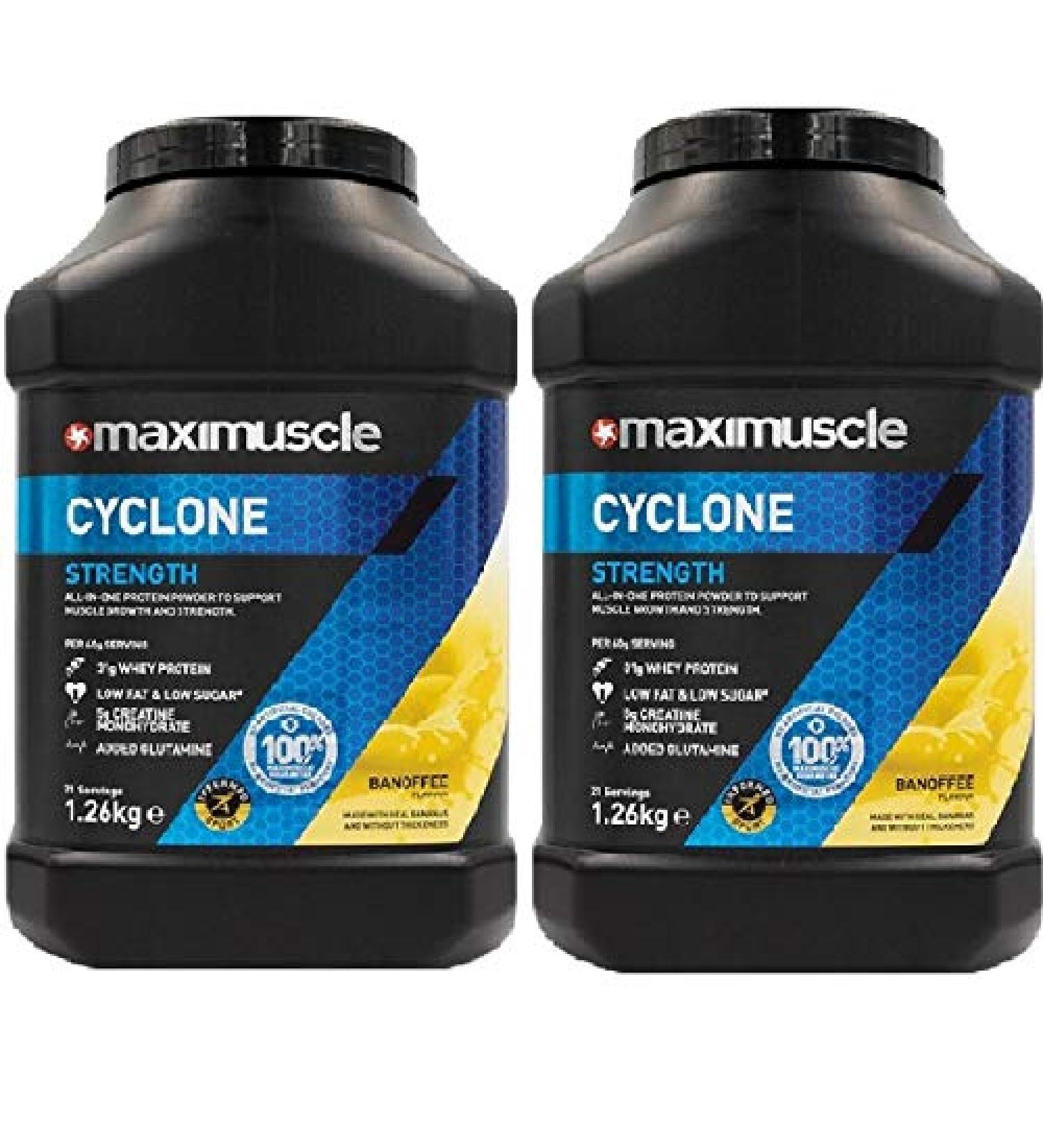 Maximuscle Cycloon 126kg Banoffe Twin Pack - Buy Online on GoSupps.com