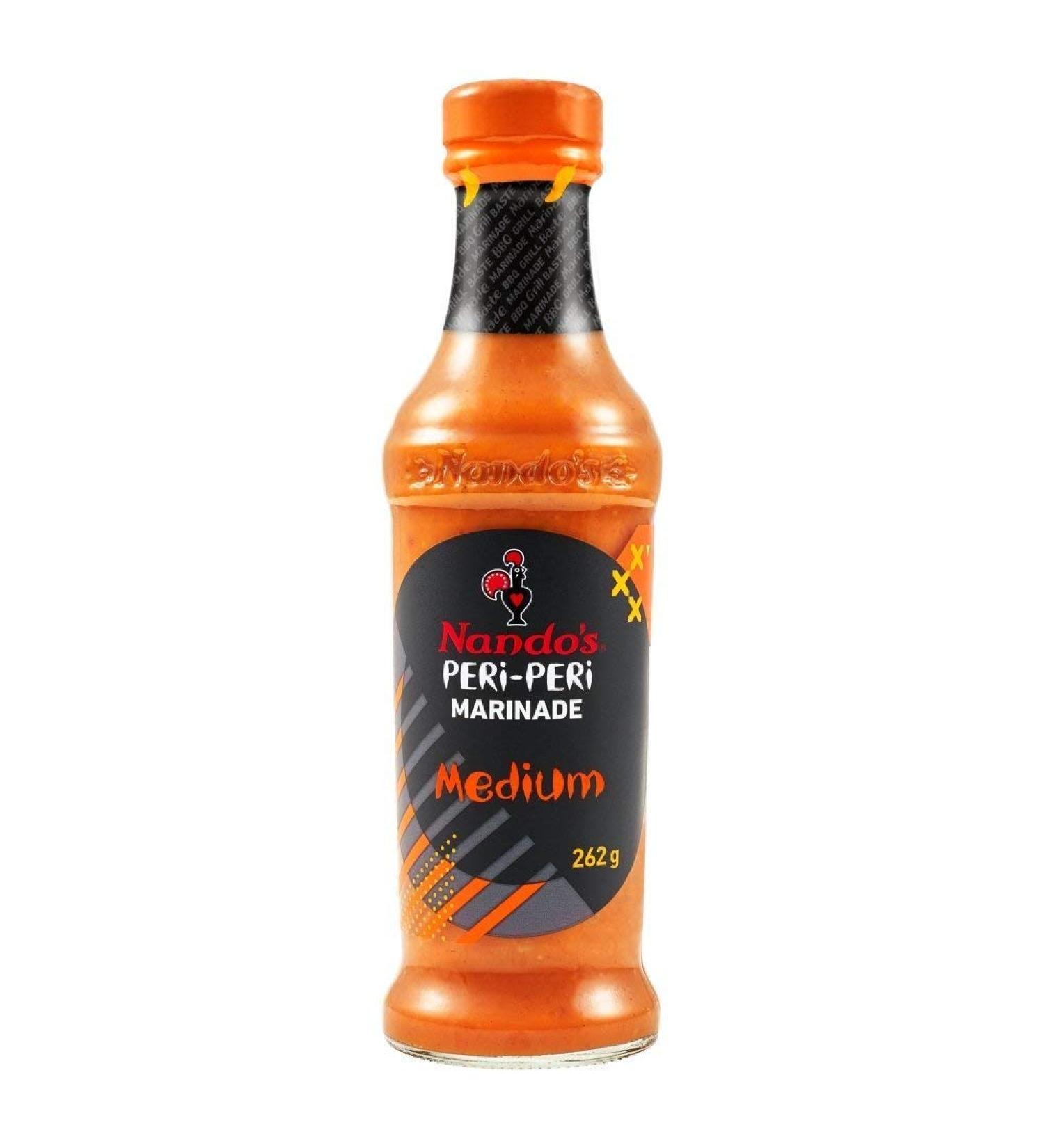 Nando's Medium Peri-Peri Marinade 262g - Authentic Chilli Flavor (Pack of 1) - Buy Online on GoSupps.com