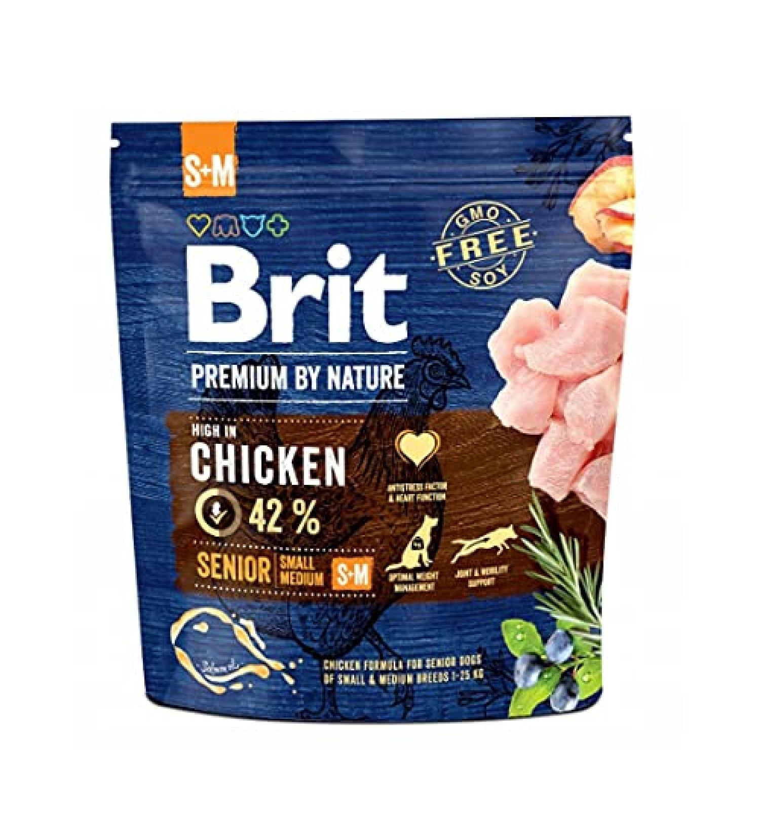 BRIT Premium Naturally Senior S+M Chicken 1kg