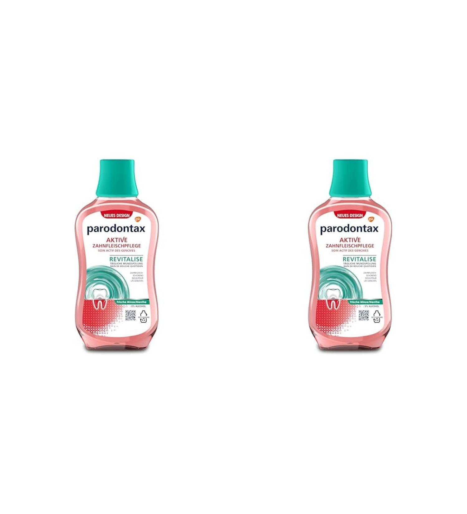 Periodontax Mouthwash Fresh Mint 300ml - Daily Gum Care (2-Pack) for Optimal Oral Health - Buy Online on GoSupps.com