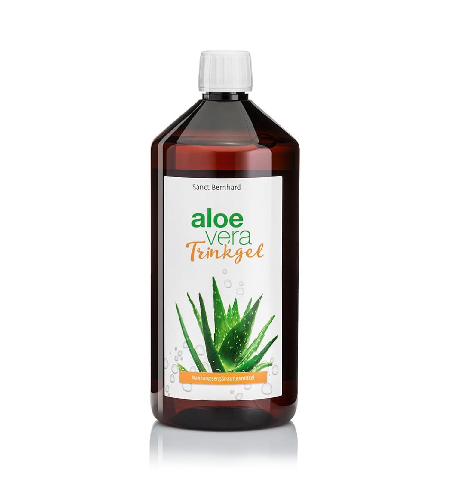 Sanct Bernhard Aloe Vera Drinking Gel 1L - Pure Aloe Vera Juice Natural Product from Germany - Buy Online on GoSupps.com