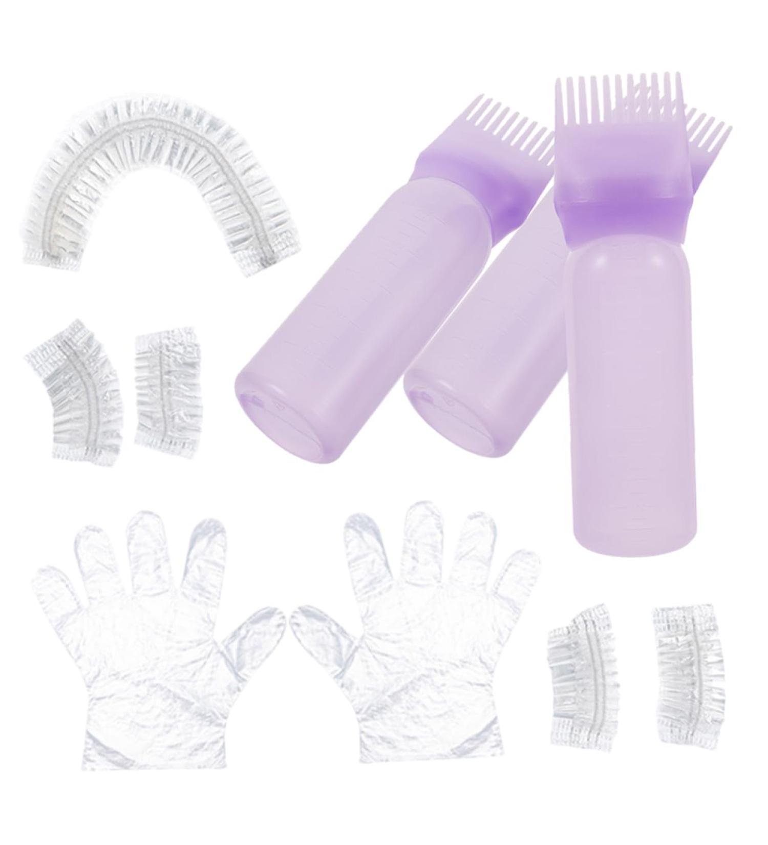 ABOOFAN 1 Set Bleach Kit Hair Dye Kit Hair Bleach Hair Dying Accessory Kit Bleach Hair Kit Hair Coloring Tools Hair Dye Gloves Root Comb Applicator Bottle Portable Purple Plastic Earmuffs 6.9x4.8cm Purple - Buy Online on GoSupps.com