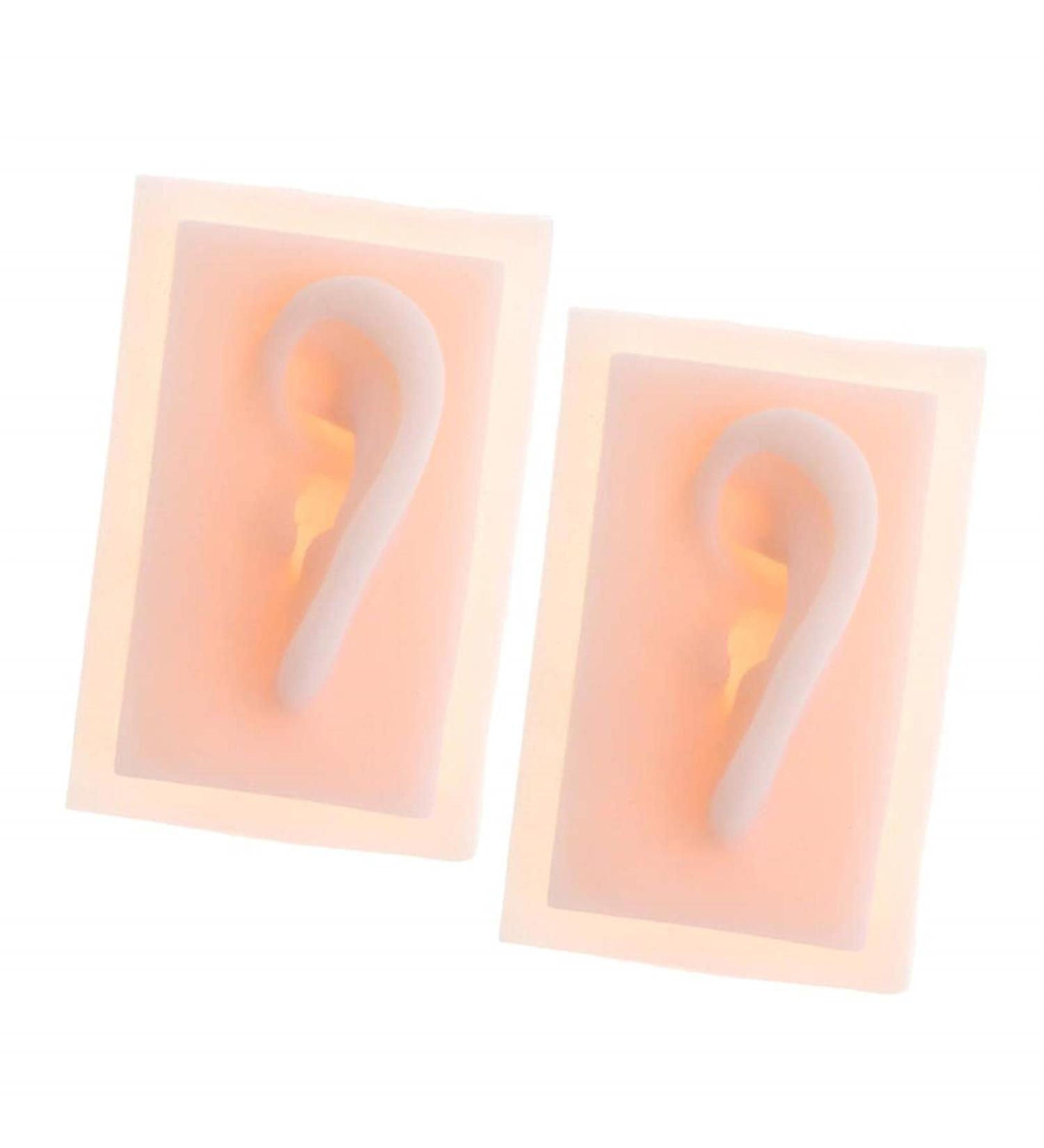 2 x Silicone Acupuncture Ear Model - Left Flexible Soft Artificial Display for Acupuncture Training - Buy Online on GoSupps.com