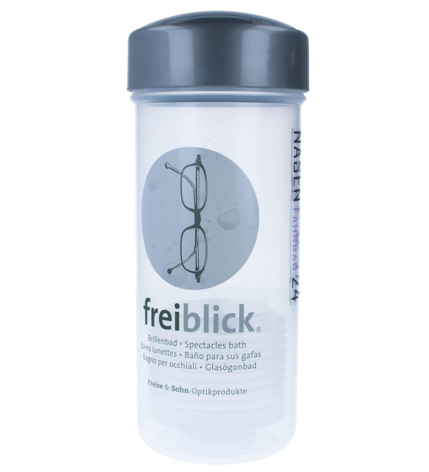 Original freiblick glasses bath new version - "Classic 1.2" - glasses cleaner - shaking bath (silver-grey)