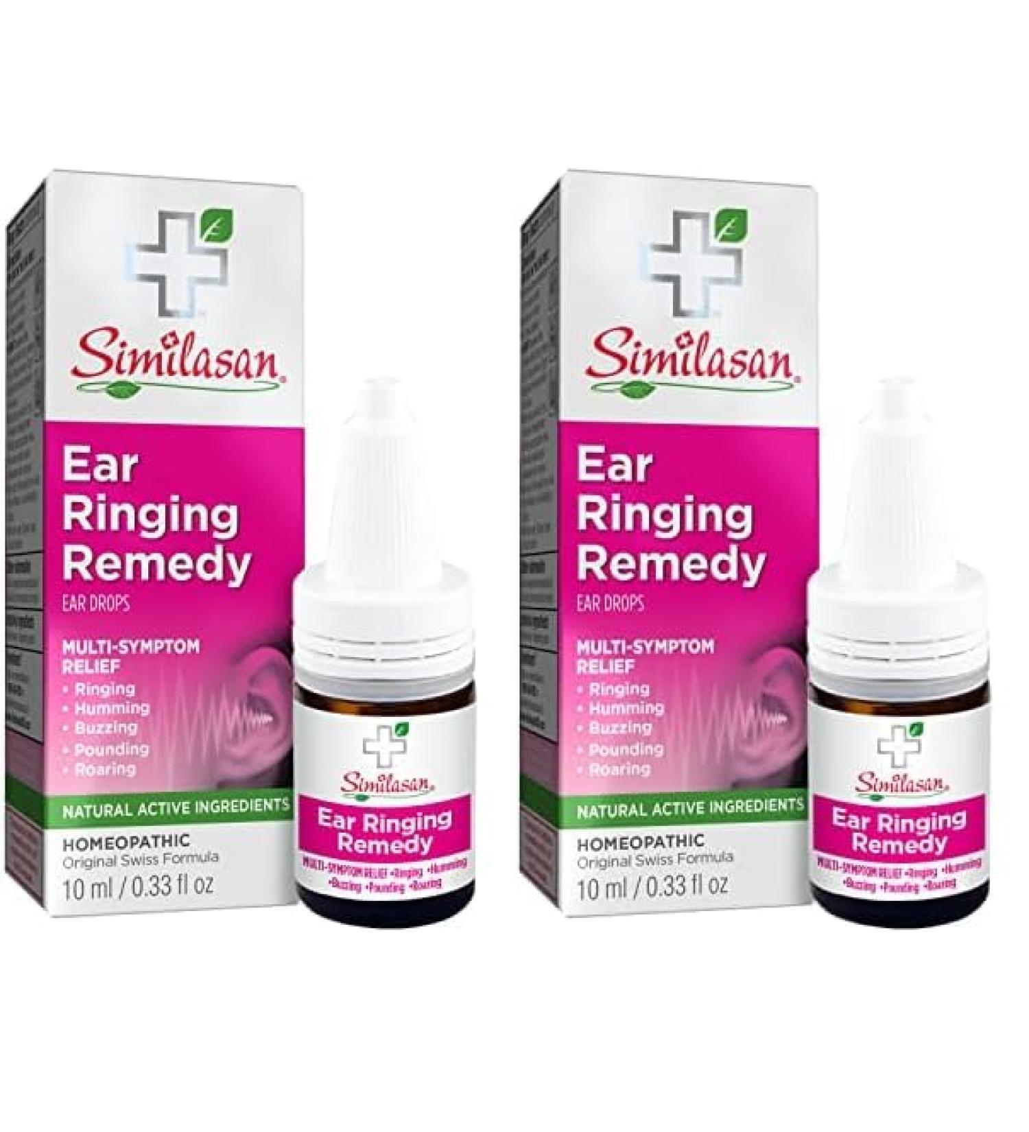 Similasan Ear Ringing Remedy Drops 0.33 oz - Multi-Symptom Relief for Tinnitus Noise & Ringing Ears - Pack of 2 | International Shipping Available - Buy Online on GoSupps.com
