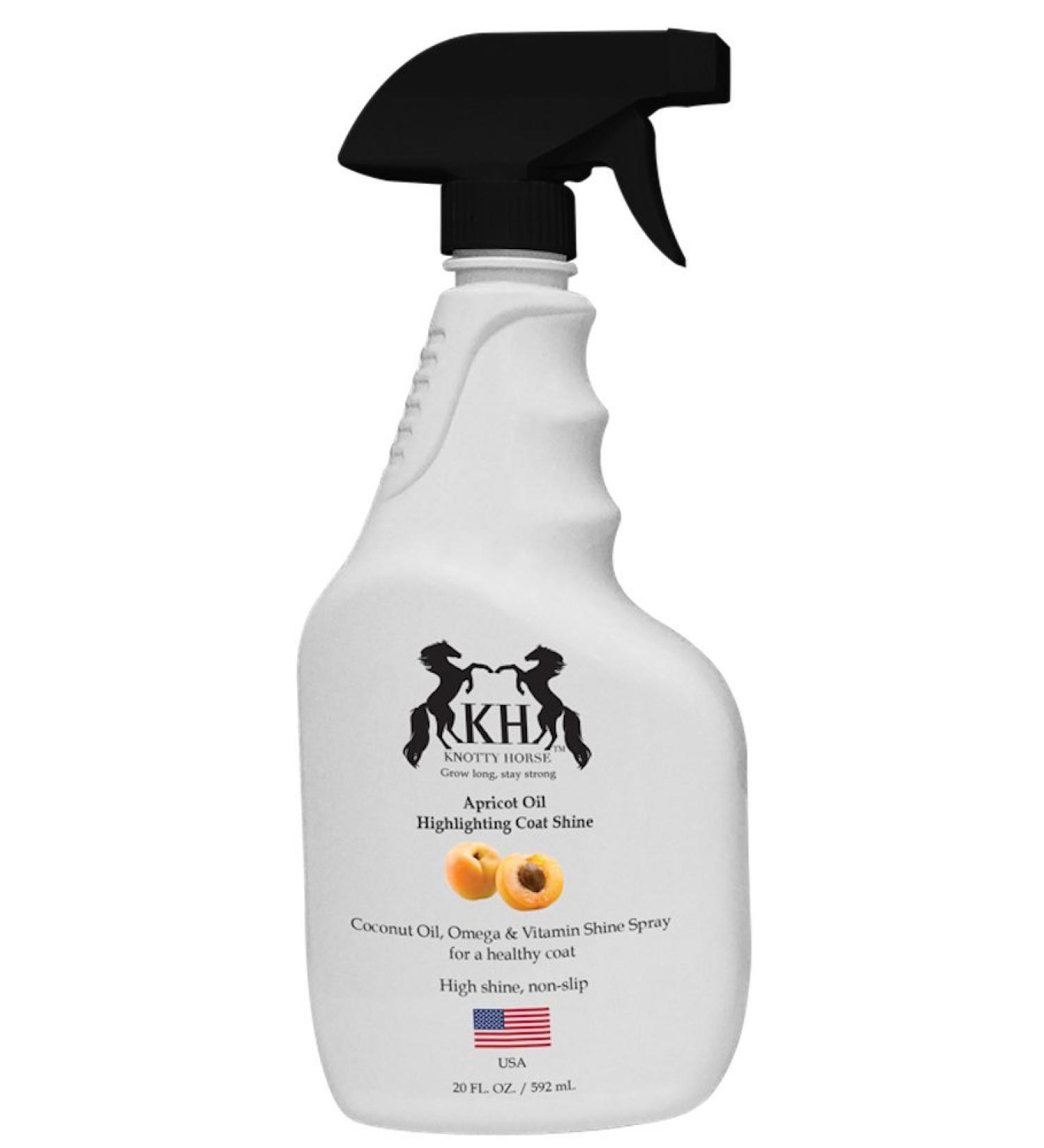 Knotty Horse Apricot Oil Highlighting Coat Shine | Fast Absorbing Non-Slip Formula | 20 oz - Buy Online on GoSupps.com