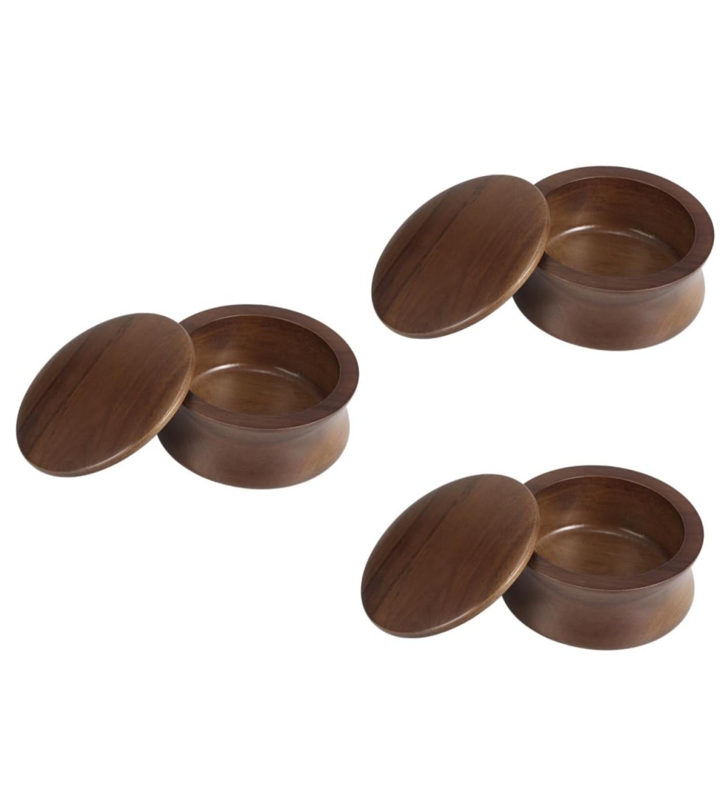 Minkissy 3-Piece Men's Shaving Set: Foam Cream Brush & Wooden Bowl - Premium Bamboo Shaving Soap & Shell with Lid - Buy Online on GoSupps.com