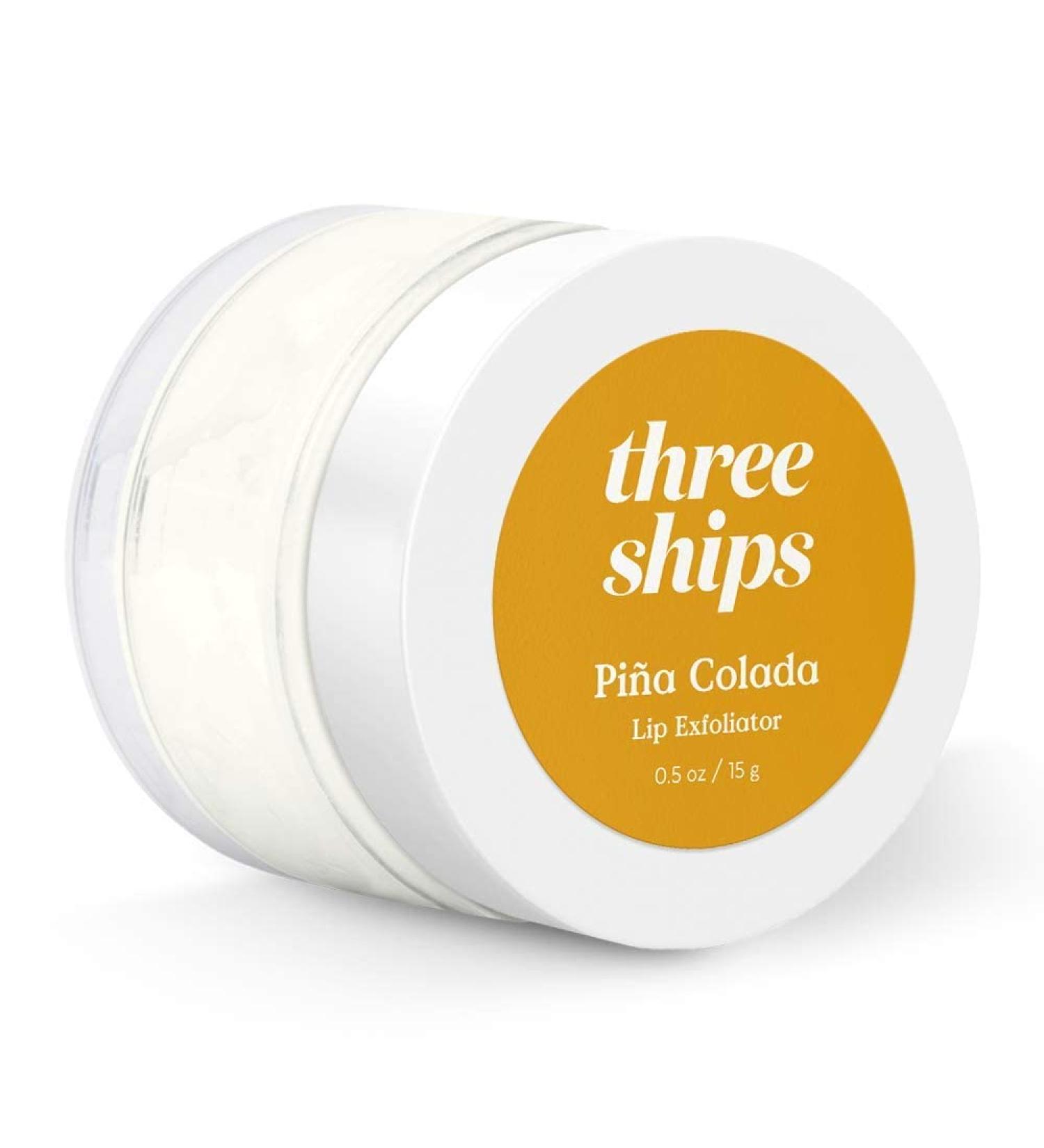 Three Ships Pi a Colada Lip Exfoliator - Vegan Lip Polish & Moisturizer - Soothing & Hydrating Natural Lip Scrub - 15g - Buy Online on GoSupps.com