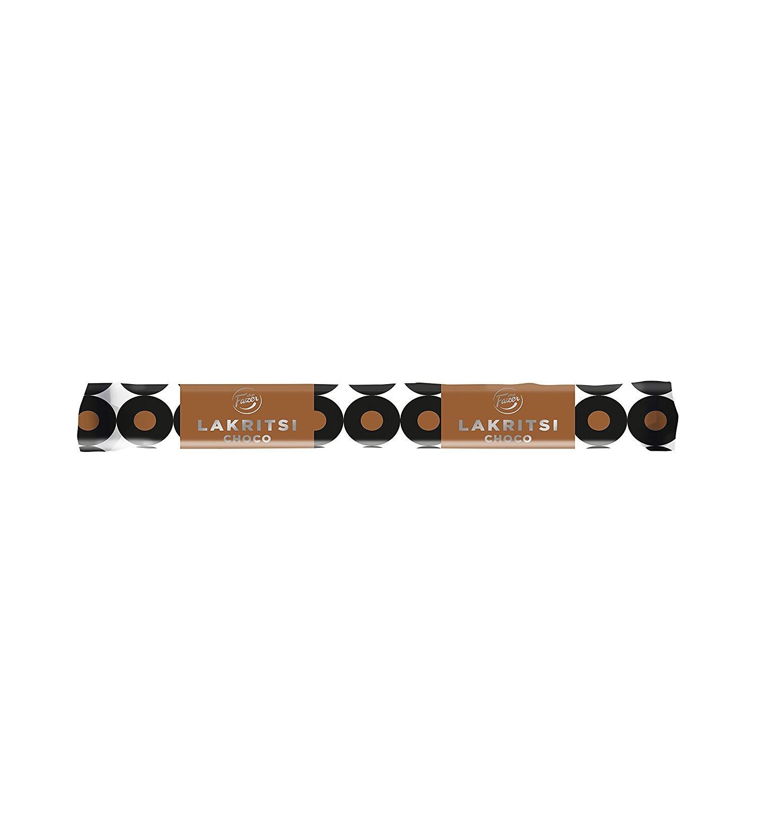 Fazer Lakritsi Choco Lot de 10 b tons de chocolat R glisse noire avec remplissage au chocolat Sans g latine Bonbons 20 g