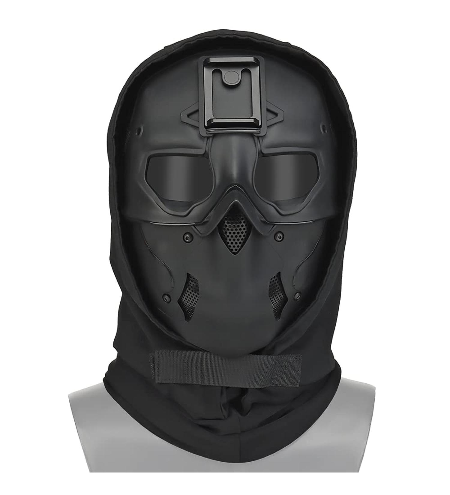 Aifordge Airsoft Mask - Adjustable Storm Hood Facial Mask for Paintball CS Tactical Cosplay & Outdoor Sports - Black Eye Protection Headgear - Buy Online on GoSupps.com
