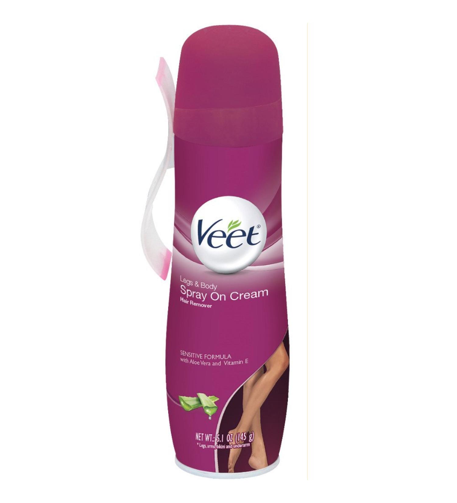 Veet Spray On Hair Removal Cream 5.1 oz for Legs & Body - Pack of 12 | Fast International Shipping - Buy Online on GoSupps.com