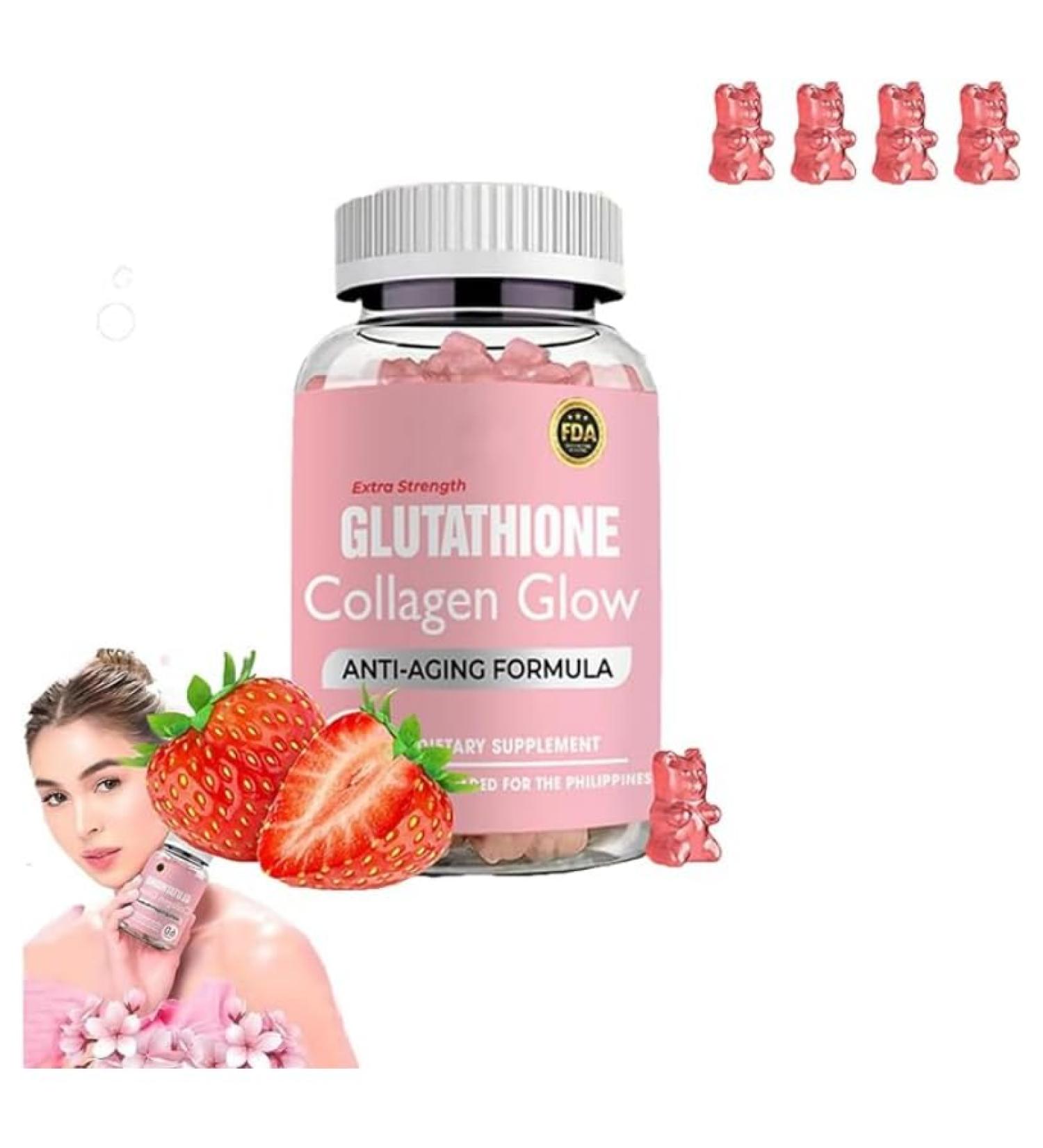 2024 New Glutathione Collagen Gummies - Glutathione Collagen Glow Gummies for Dark Spot | Collagen Gummies for Women Gummies Skin Care | Korea Glutathione Gummies for Women - 60 Pieces/Bottle (1Bottle - 60Pcs) - Buy Online on GoSupps.com