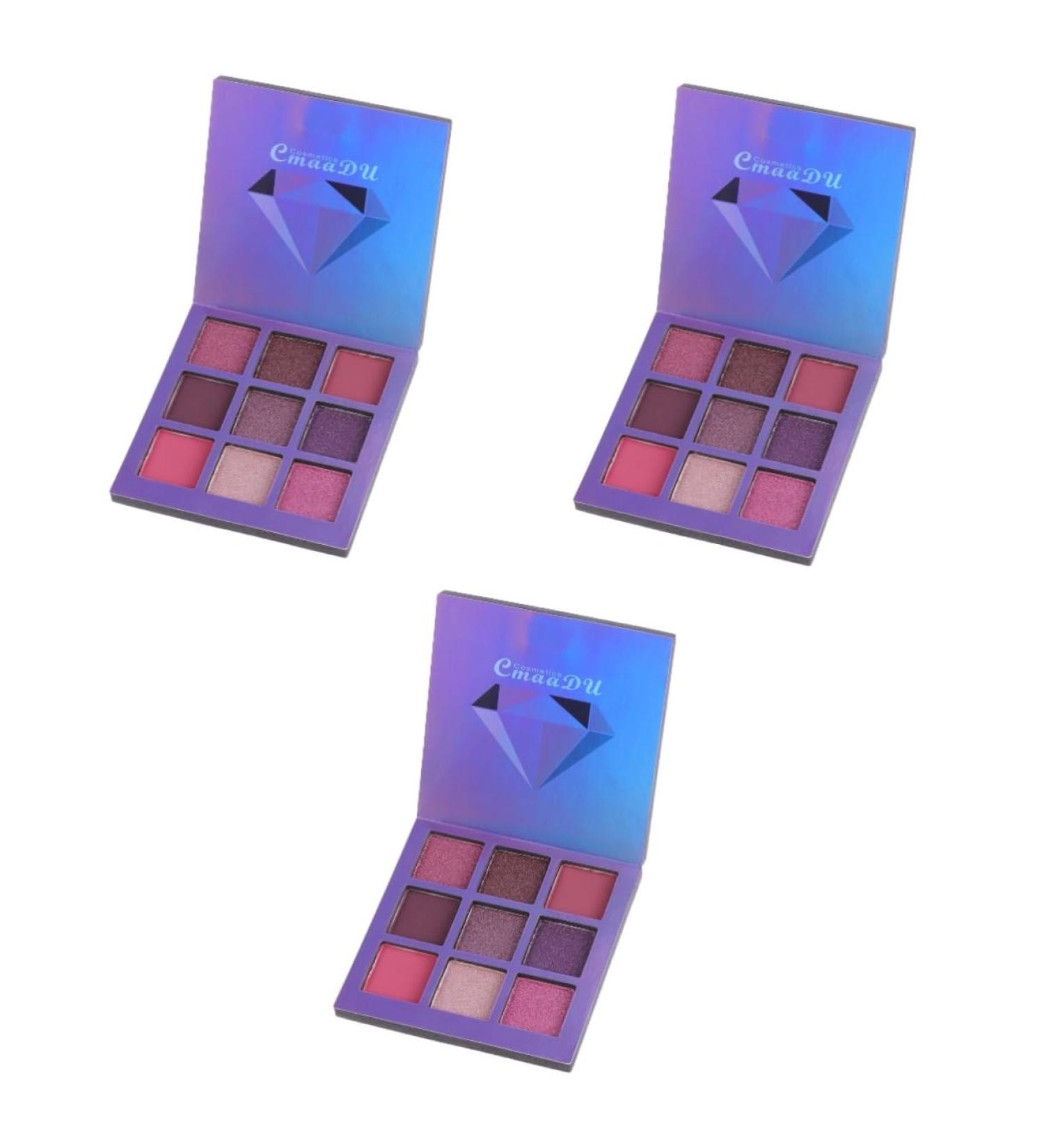 Beavorty 3pcs 9 Highlighter Diamond Makeup Metallic Glitter Eye Pearlescent Colors 1 count (Pack of 1) Purplex3pcs - Buy Online on GoSupps.com