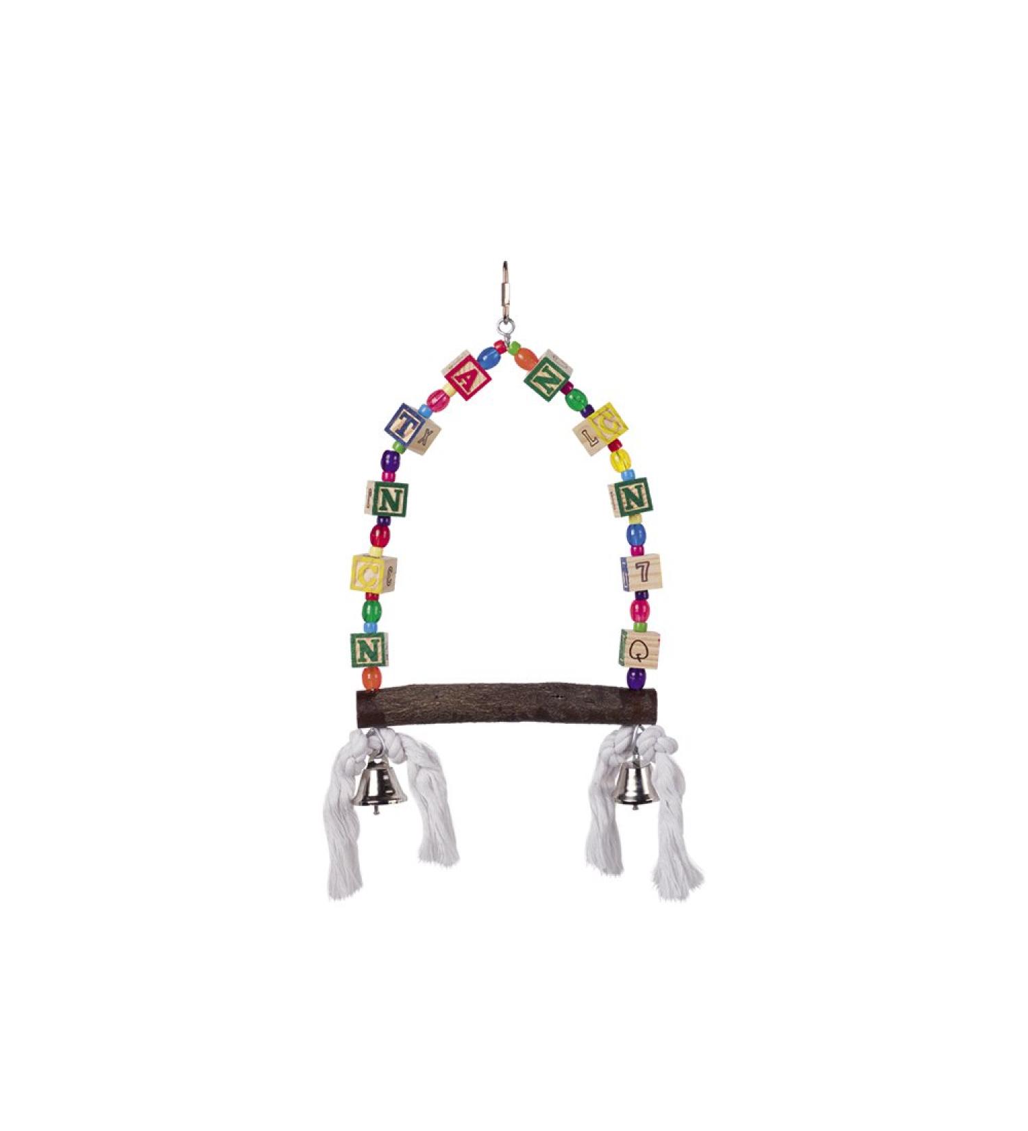 Nobby Cage Toy swing with colorful cubes 35 x 18 cm