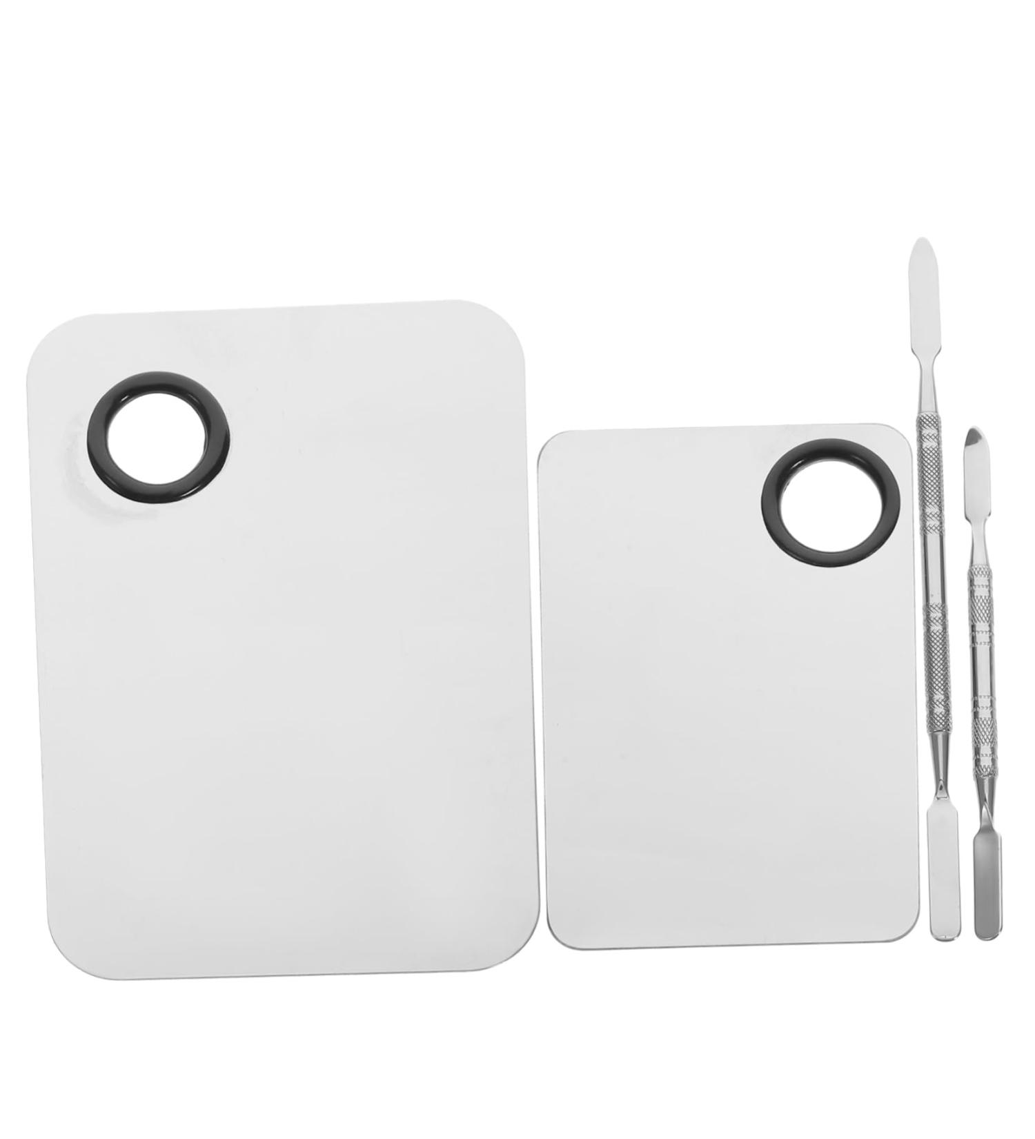 Healeved Cosmetic Mixing Plate Set - Makeup Palette & Foundation Blending Tray for Manicures - Metal Mixing Tool (14.9x10x0.3cm) - International Shipping Available - Buy Online on GoSupps.com