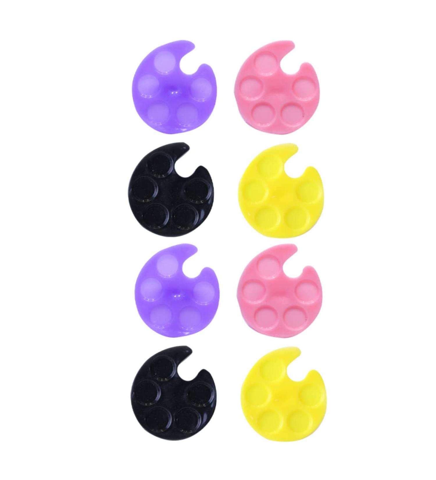  Hohopeti Hohopeti Mini Manicure Ring Trays for Nail Art Portable Plastic Nail Polish Mixing Rings Suitable for Nail Art Lovers Professionals Mix Match Colors Easy - Buy Online on GoSupps.com