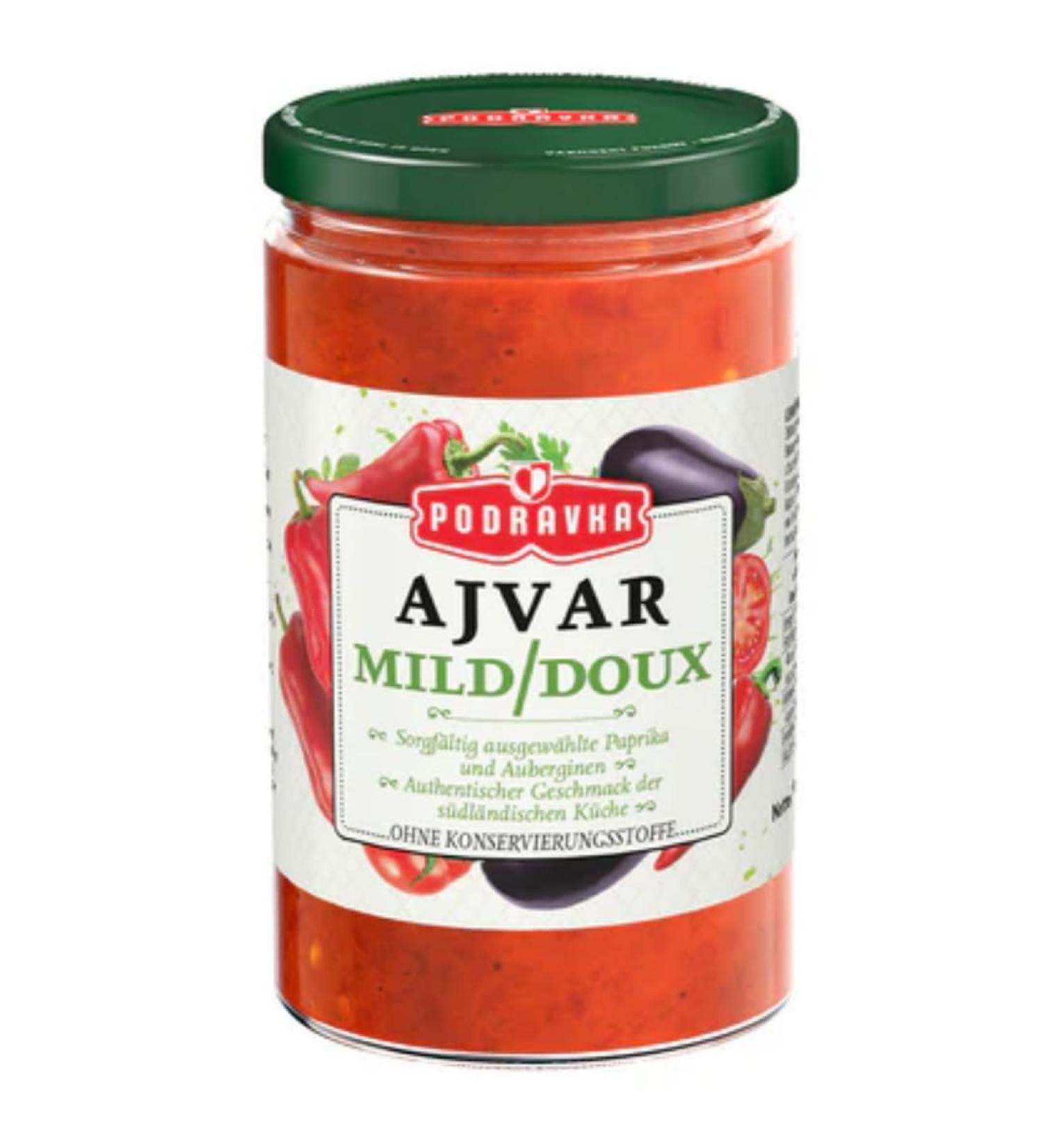 Pufai Ajvar Sweet Glass Vegetable Sauce A delicious side dish traditional sauce 350g - Buy Online on GoSupps.com