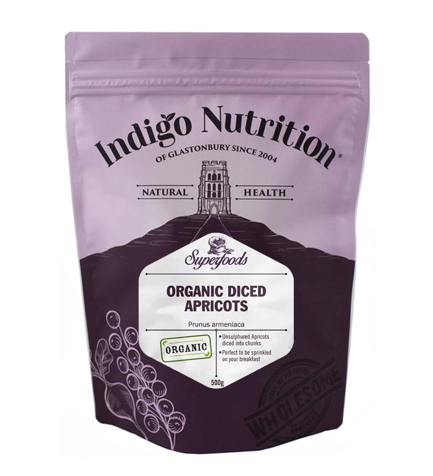 Indigo Herbs Organic Apricots - Cut & Diced 500g
