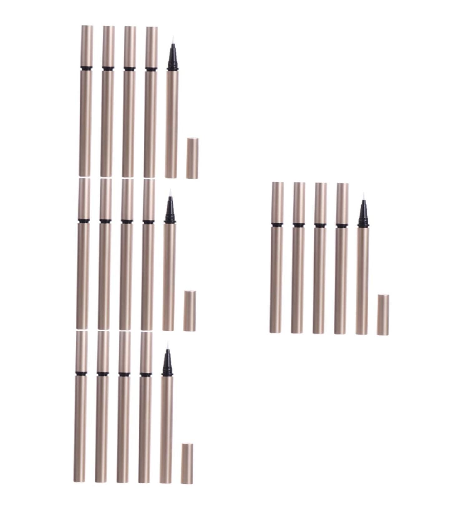 WOFASHPURET 20 Pcs Eyeliner Empty Pipe Empty Mascara Tube Delineador De Ojos El Lids Balm Bottles Golden Plastic 1 count (Pack of 1) Goldenx4pcs - Buy Online on GoSupps.com