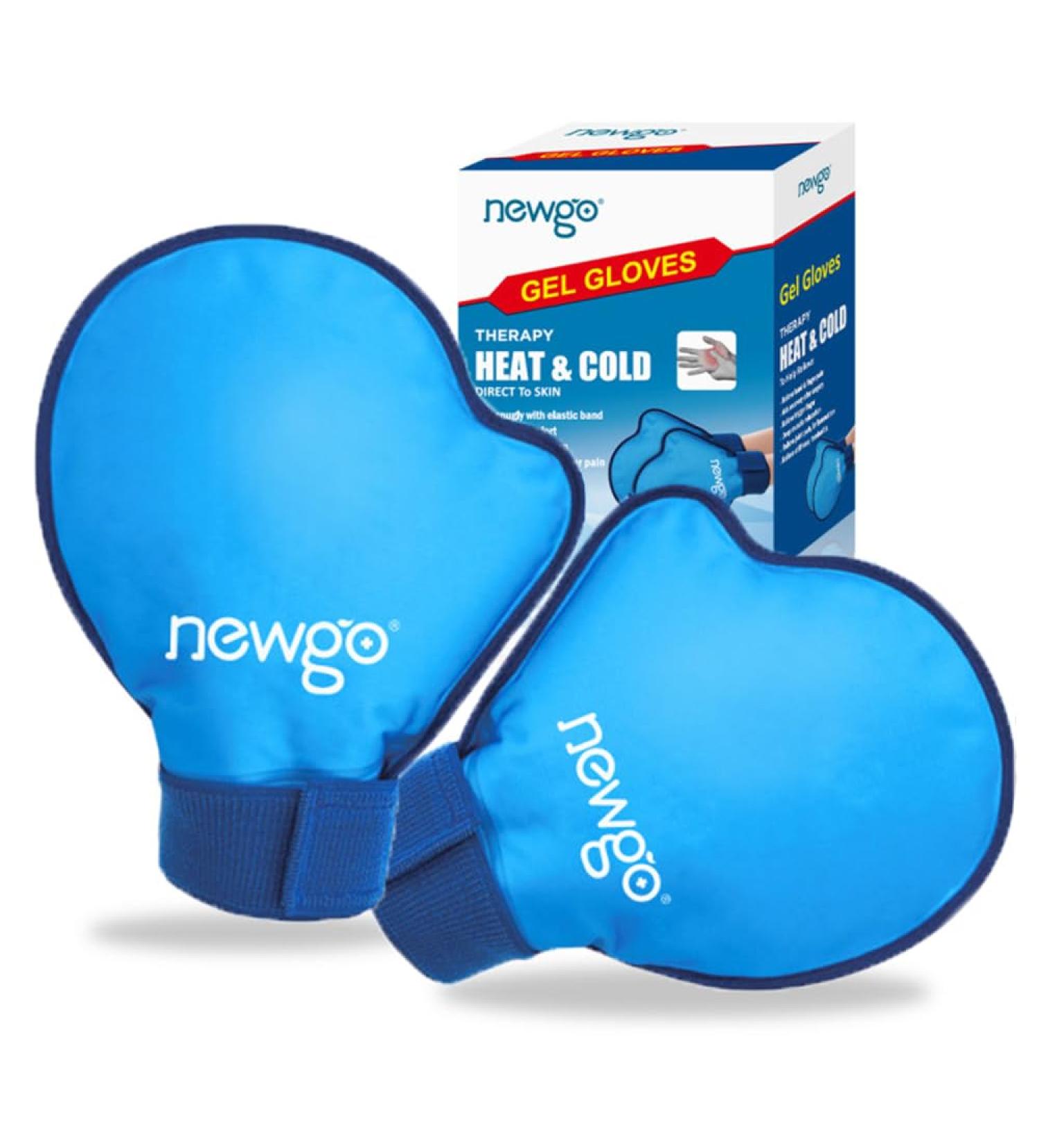 Newgo Cooling Gloves for Chemotherapy - 2 Piece Gel Cold Warm Compress for Wrist Hand & Finger Relief | Ideal for Chemo & Rheumatism - Blue - Buy Online on GoSupps.com