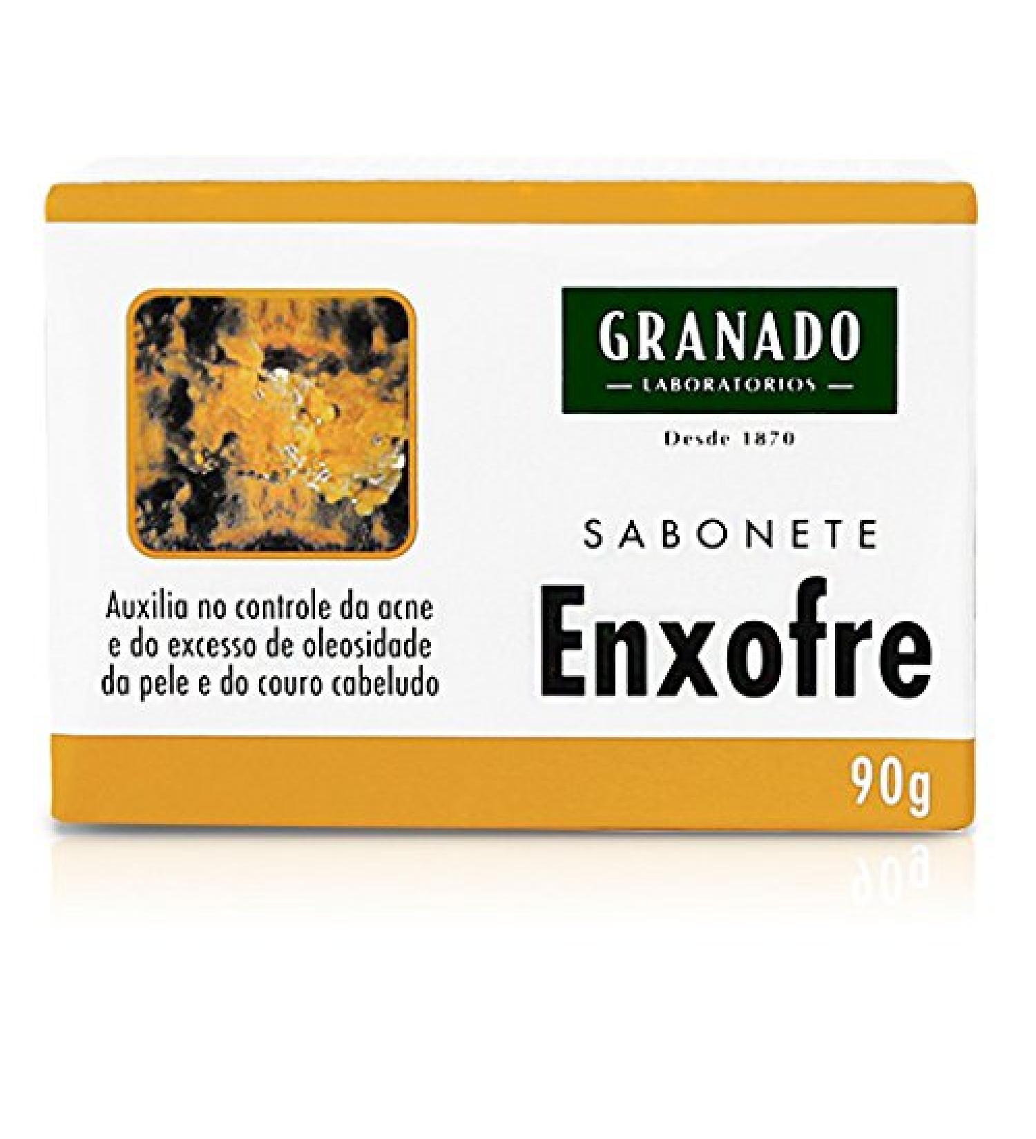 Granado Linha Tratamento Sabonetes em Barra Enxofre 90 Gr (3 x 90 Gr) Treatment Collection - Sulphur Bar Soaps Net 3.1 Oz (3 x Net 3.17 Oz)