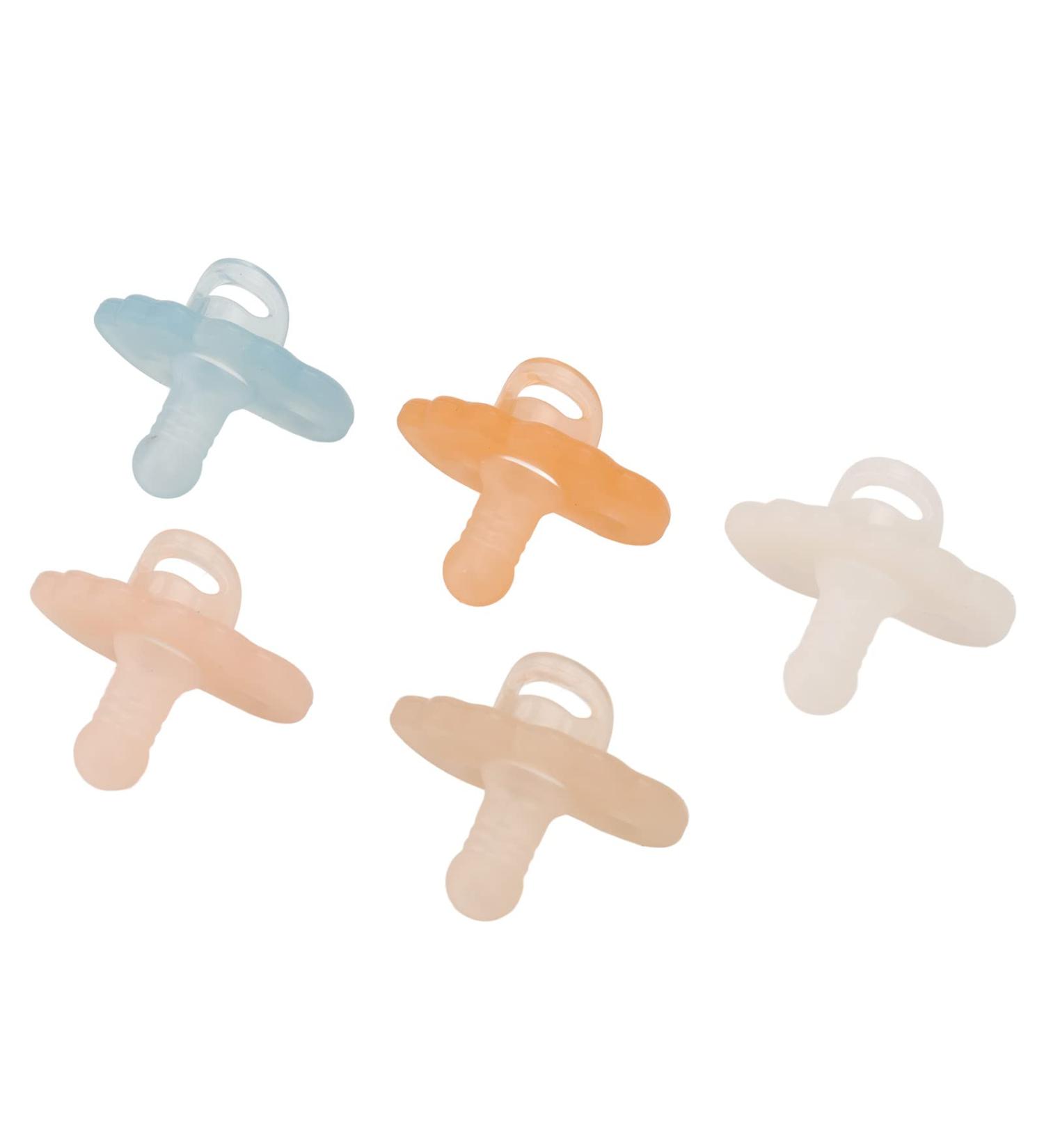 Baby Silicone Pacifier 5 Pieces Bite Resistant Washable Portable Silicone Pacifier for Baby Type 2 - Buy Online on GoSupps.com