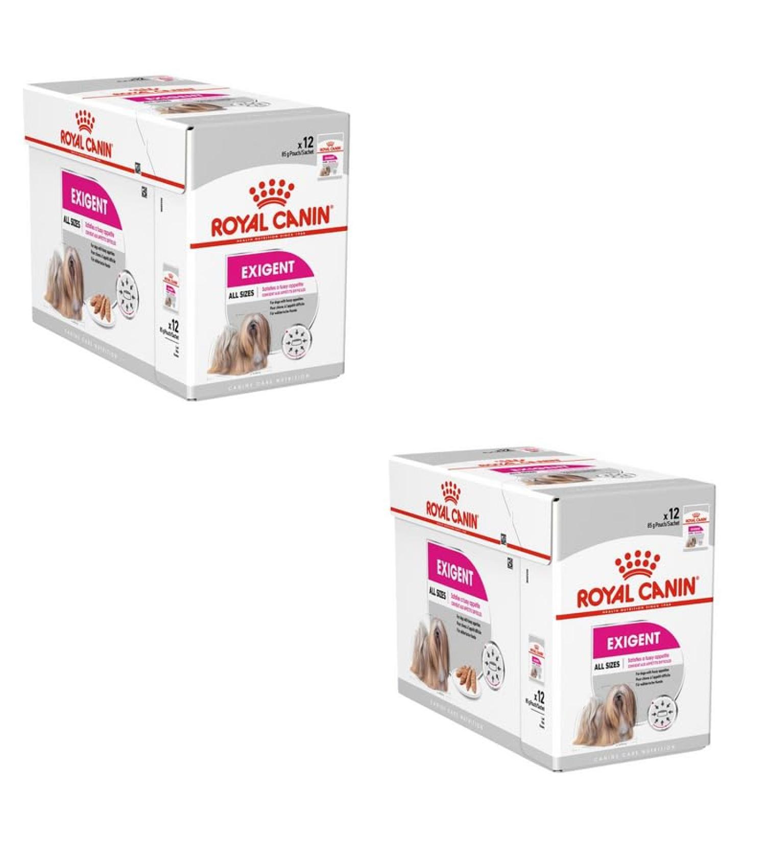 Royal Canin Exigent Wet Food Double Pack for Adult Dogs | 2 x 12 x 85 g | High-Quality Protein | International Shipping - Buy Online on GoSupps.com