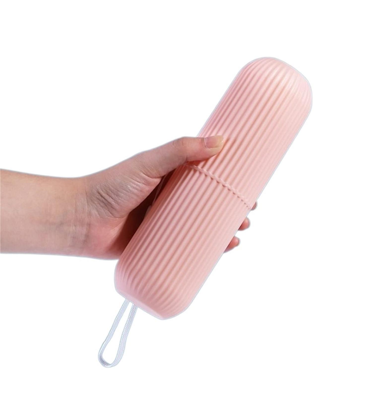 Digjobk Portable Toothbrush Cup & Travel Organizer - Orange Toothpaste Holder Storage Case for Bathroom & Outdoors - Buy Online on GoSupps.com