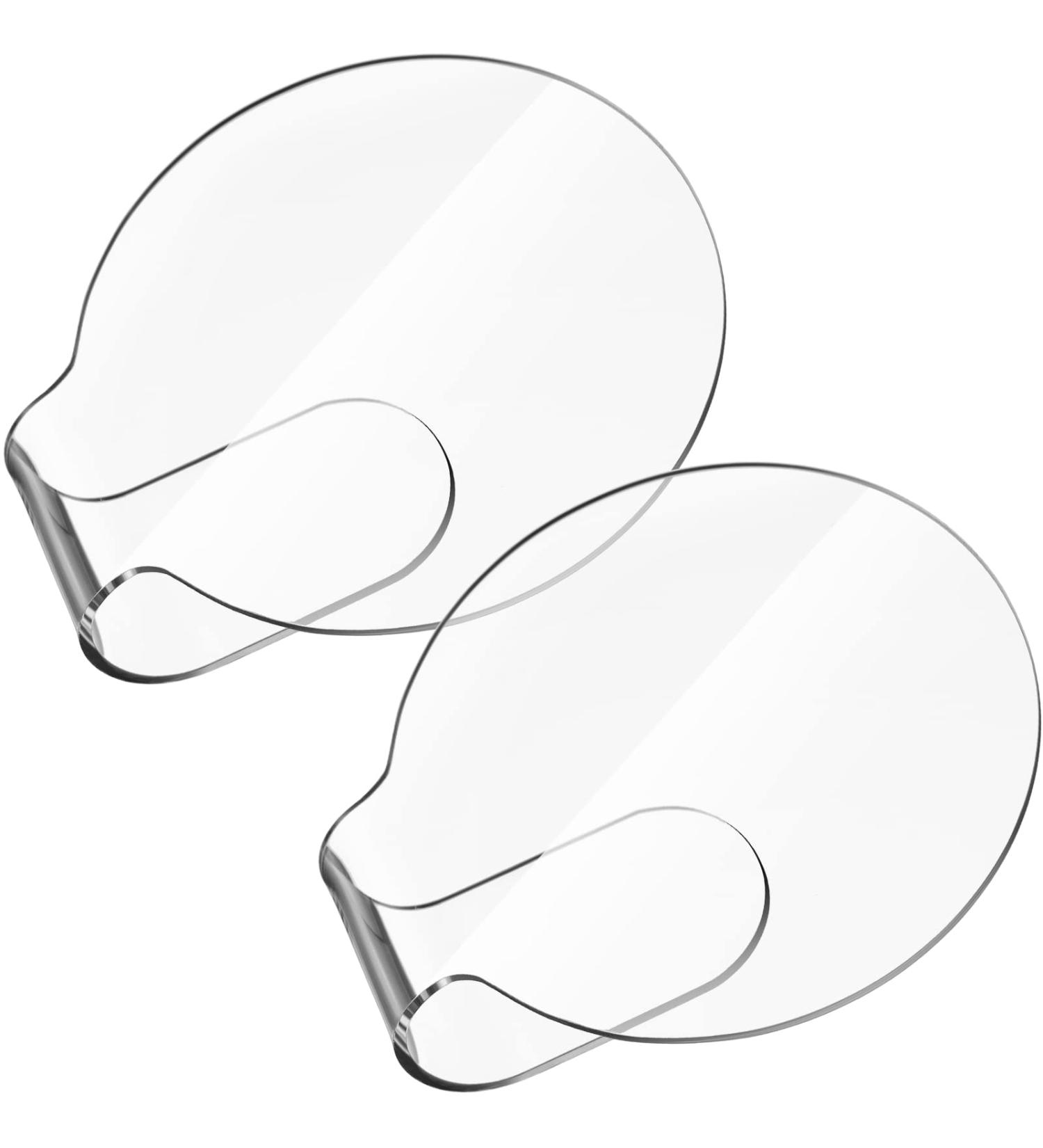 Makeup Mixing Palette Set - 2 Handheld Acrylic Trays for Foundation & Eyeshadow Blending | Clear Cosmetic Mixing Dish - Buy Online on GoSupps.com