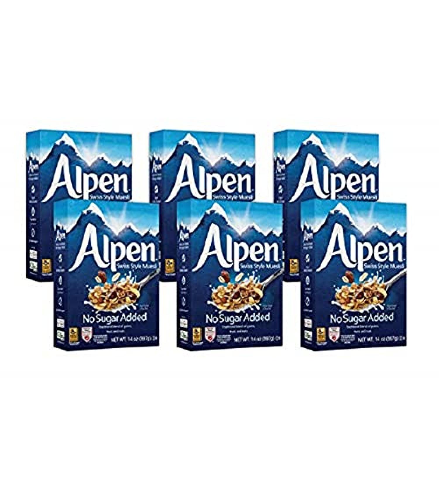 Alpen Muesli Cereal 14 oz (Pack of 6) - No Sugar Added | Healthy Breakfast Option - Buy Online on GoSupps.com