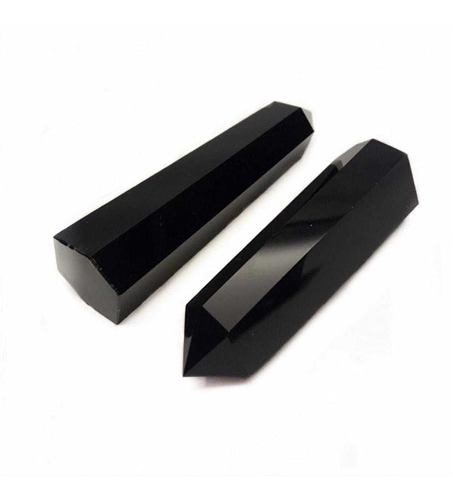 Buy AxBALL 1 Piece Natural Obsidian Crystal Single Pointed Six Prism Ornament - Premium Healing Gemstones for Home Decoration | International Shipping Available - Buy Online on GoSupps.com