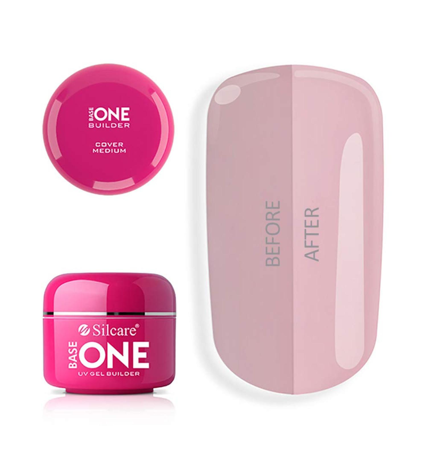 Base One Cover Medium UV gel polish 30 g ideal for French nails builder gel