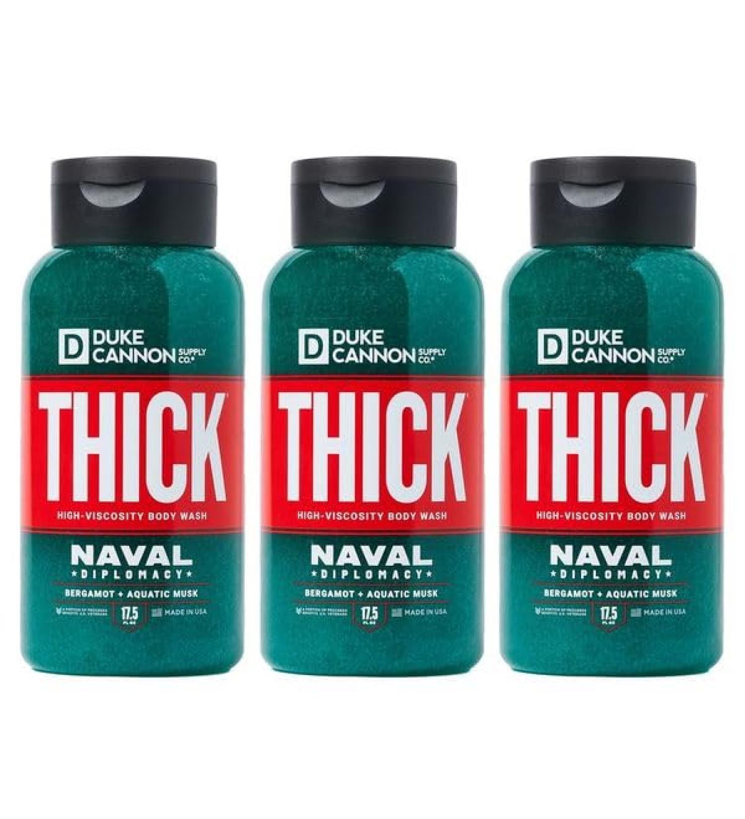 Duke Cannon Supply Co. THICK High-Viscosity Body Wash for Men - Smells Like Naval Supremacy 17.5 Fl Oz 3PACK Naval Diplomacy - Buy Online on GoSupps.com
