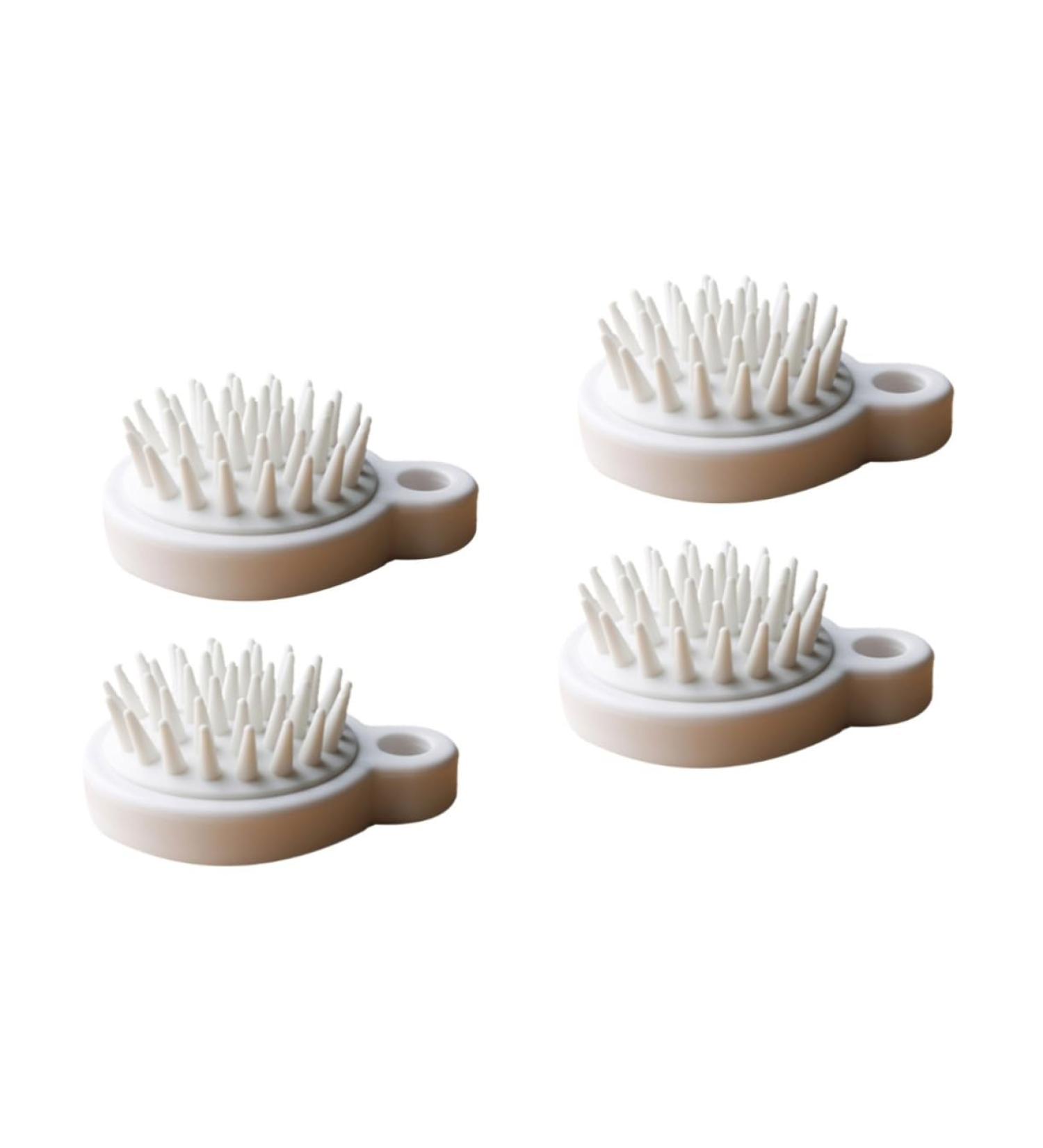 Beaupretty 4-Piece Bathroom Accessories Set Scalp Massage Brush & Hair Washing Scrubber - Japan White for Ultimate Clean & Relaxation - Buy Online on GoSupps.com