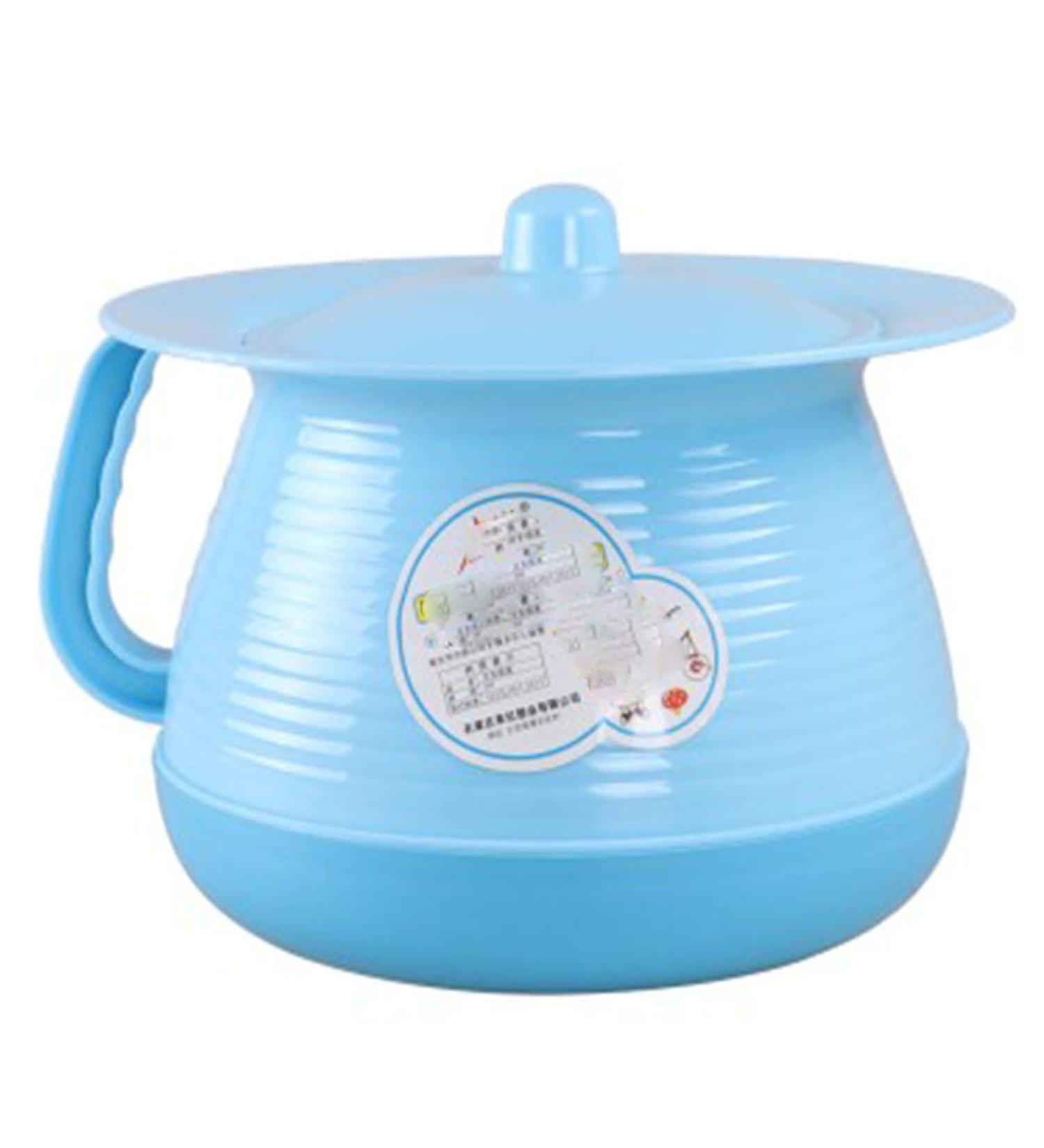Portable Urinal Potty Plastic Thickening Potty Urinal Home Men and Women with Cover Adult Bedroom Blue - Buy Online on GoSupps.com