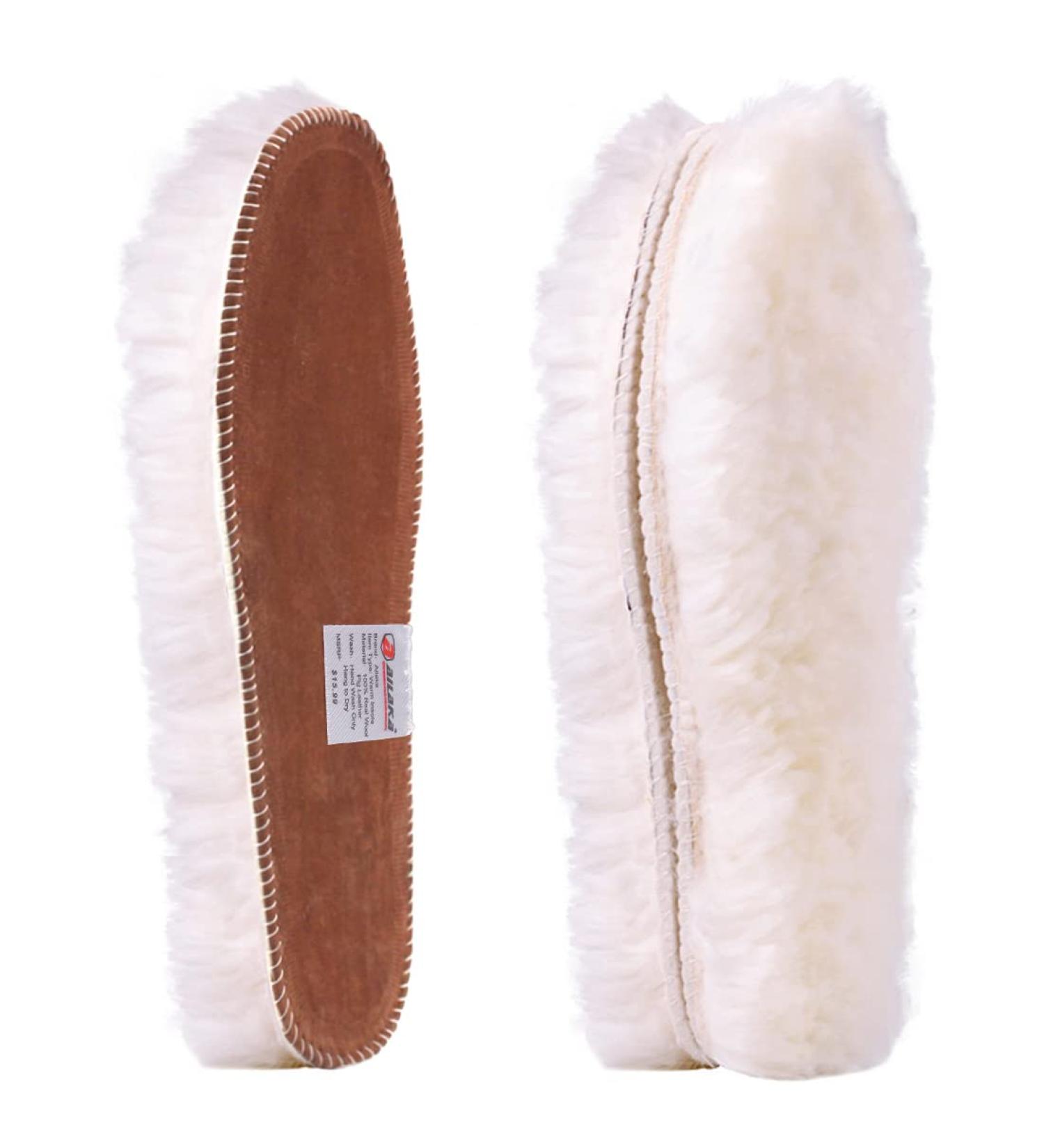 Ailaka Kids Sheepskin Wool Insoles for Shoes & Boots - Cozy Thick Warm Inserts for Children & Women - 1 Pair - Buy Online on GoSupps.com