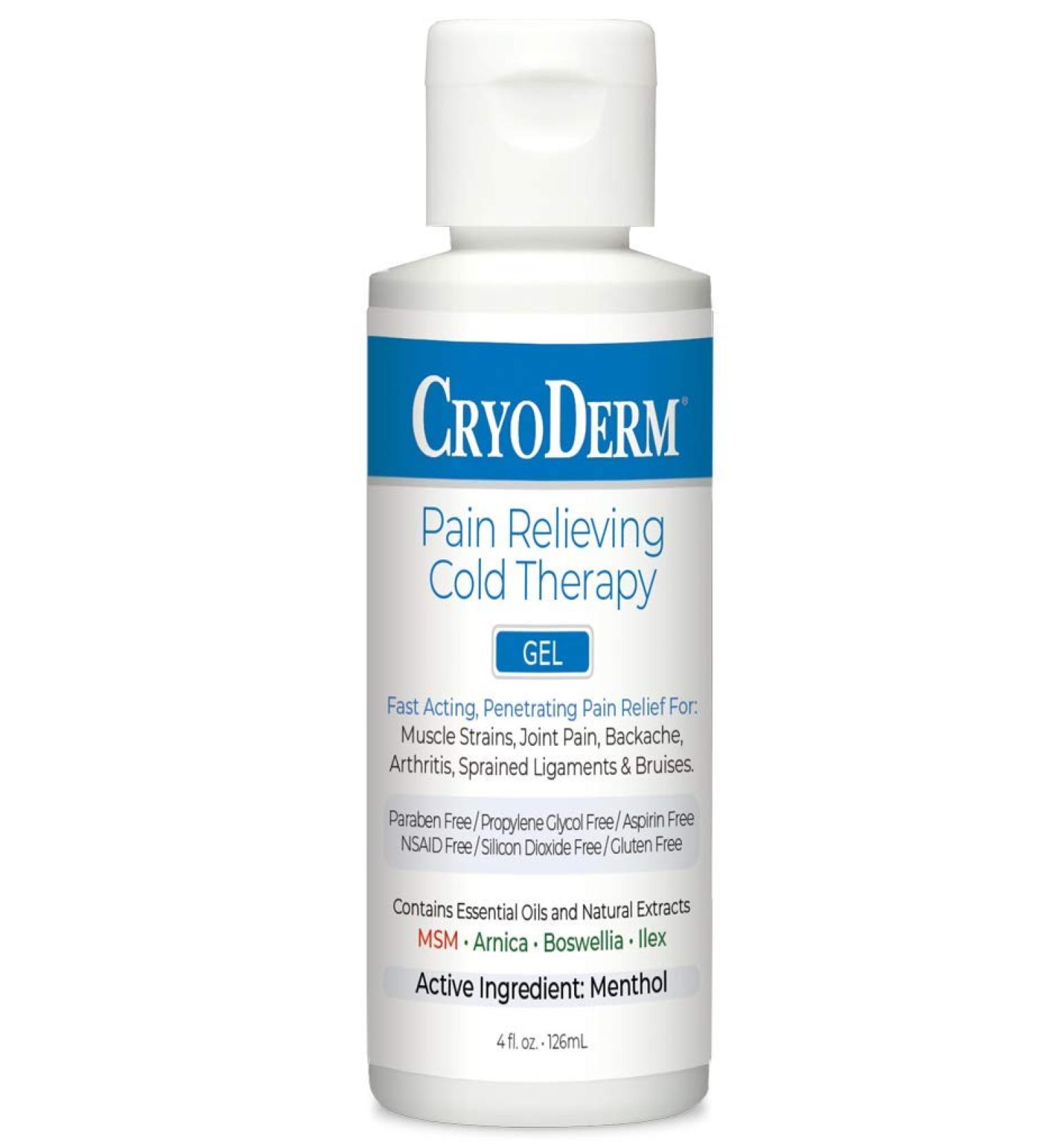 CryoDerm 4 oz Cold Therapy Gel - Fast Relief for Pain and Swelling - Buy Online on GoSupps.com