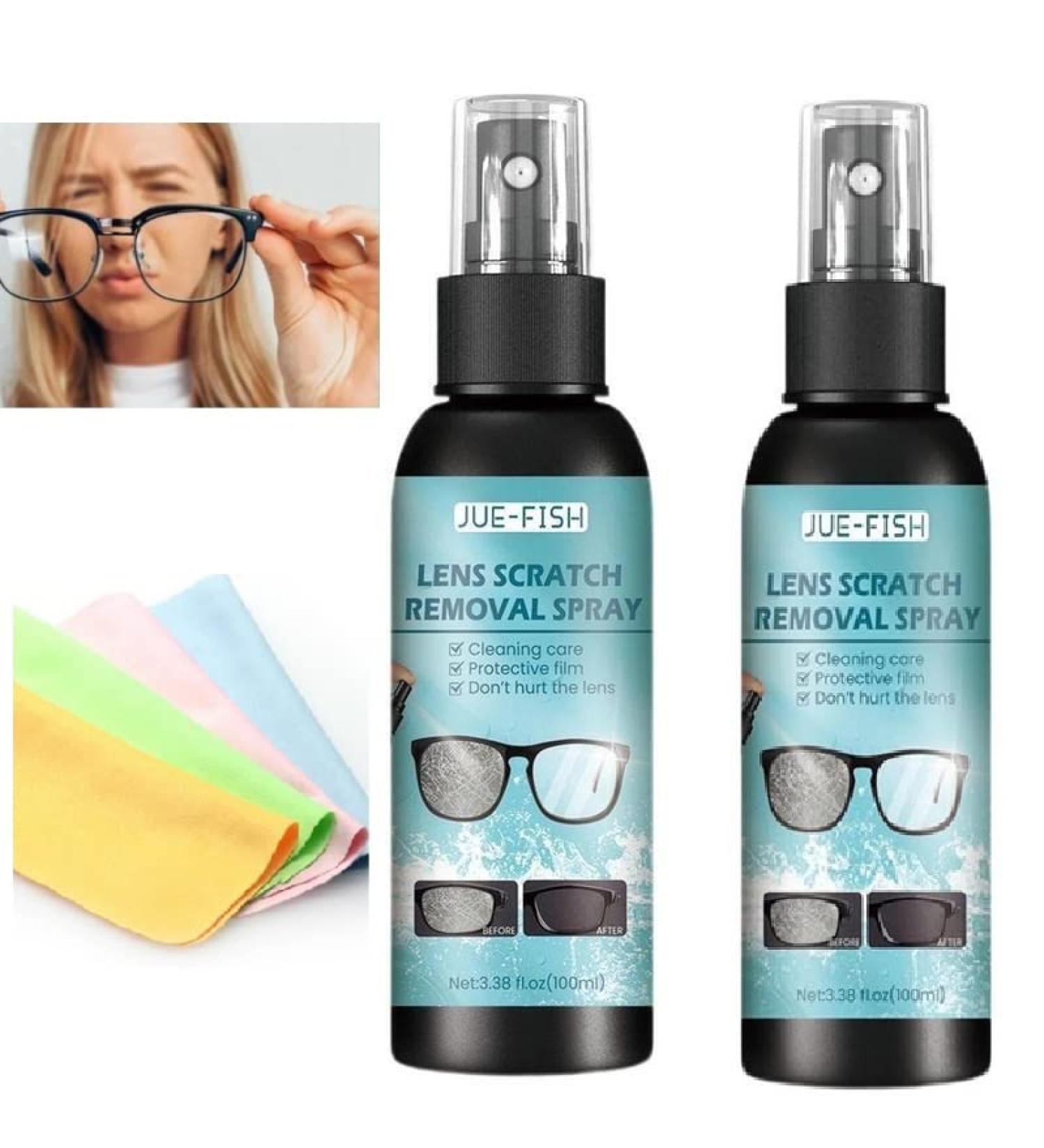 AZIZAT 2023 Eyeglass Lens Buff Scratch Remover Kit - Deep Scratch Repair & Cleaning Solution for Plastic Lenses - 100ml - Buy Online on GoSupps.com