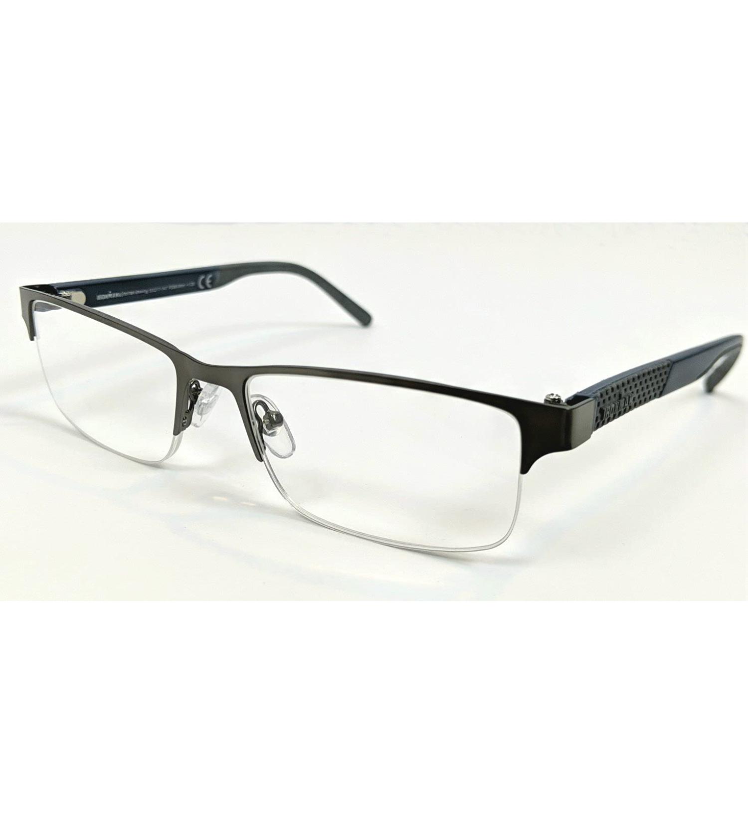 FosterGrant Ironman IronFlex IM1001 Men's Semi Rimless Reading Glasses - Blue 2.50 | International Shipping Available - Buy Online on GoSupps.com