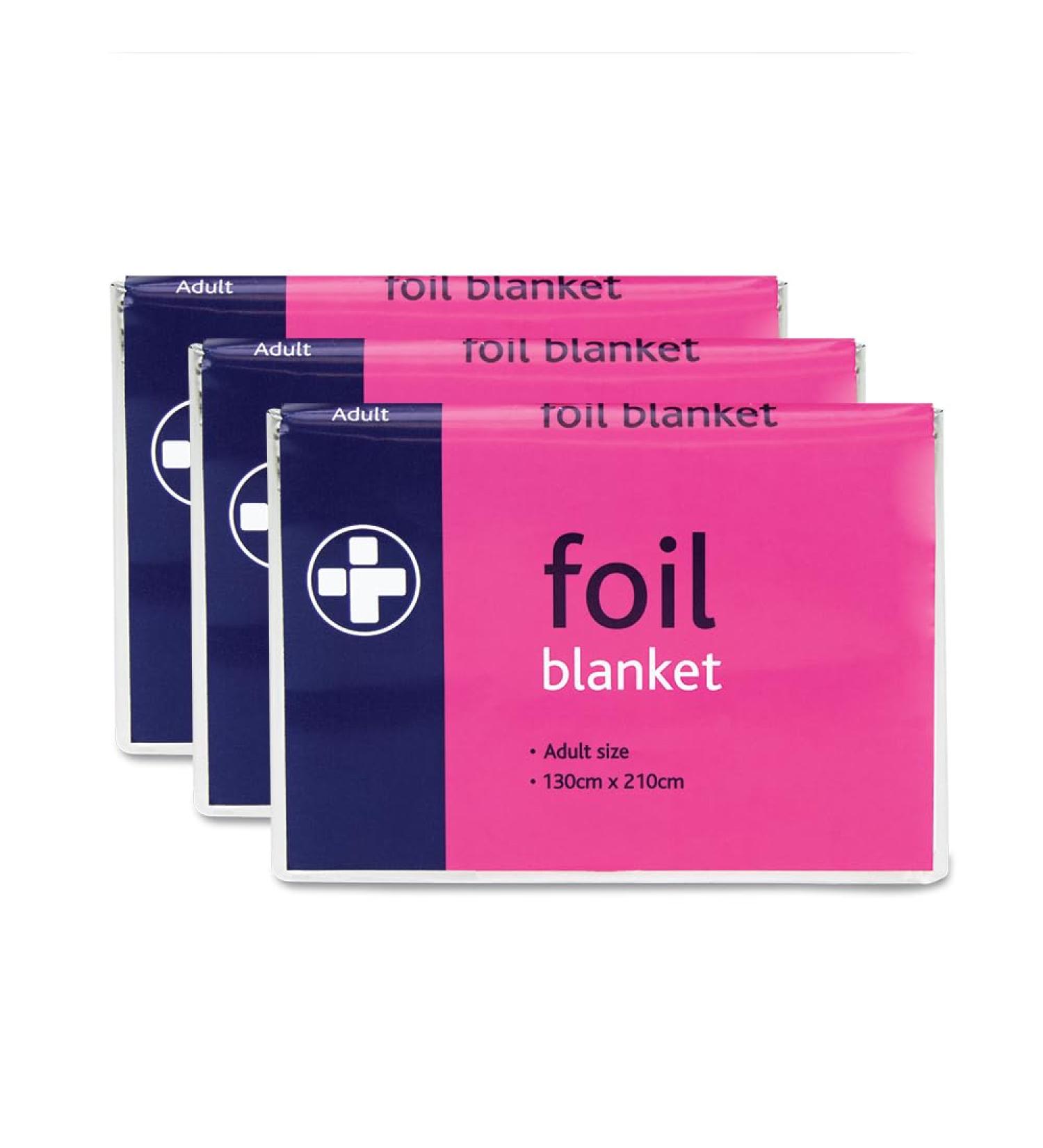 Reliance Medical Foil Blanket Adult Size Pack of 3