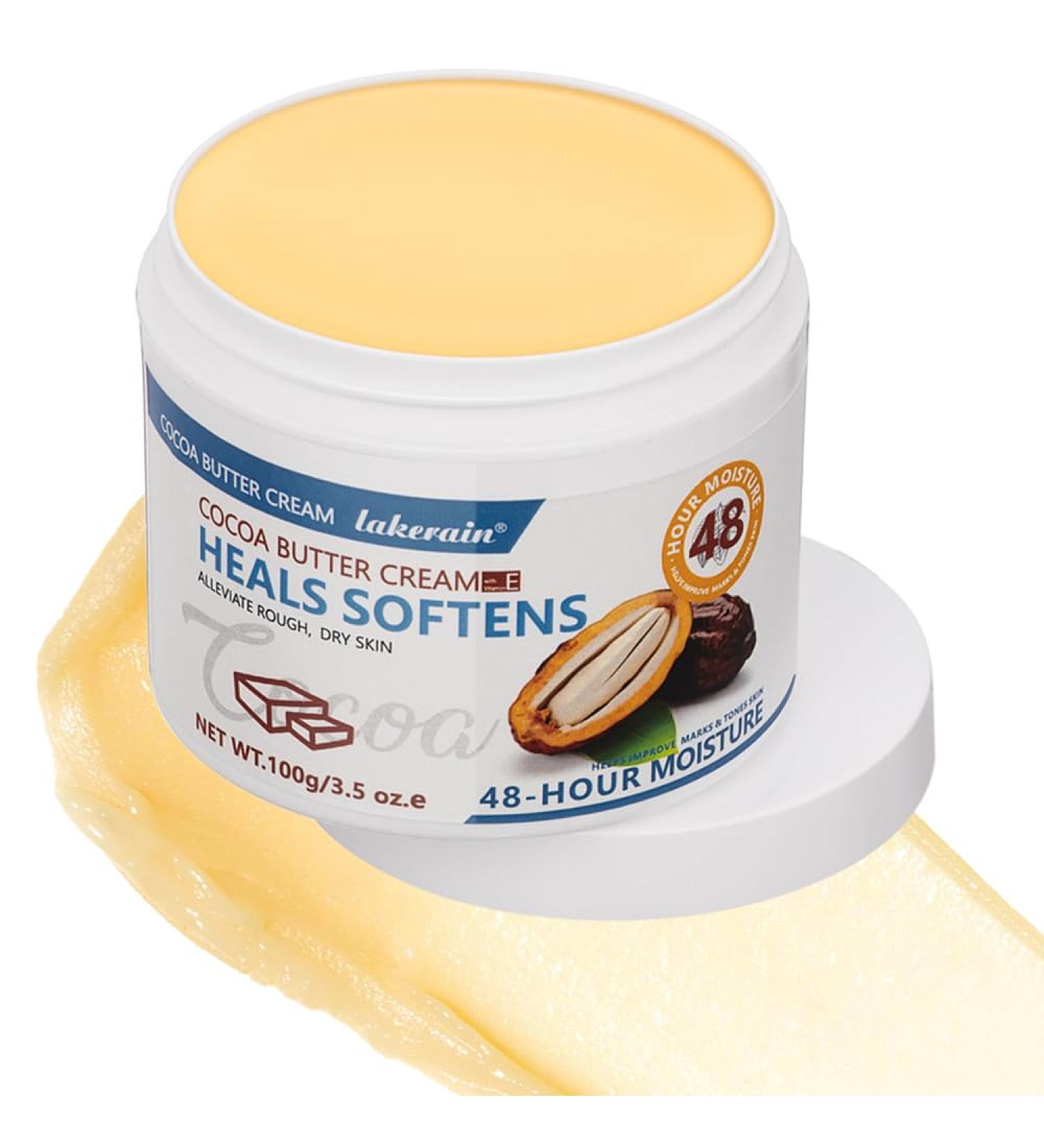 Cocoa Butter Face Cream - Nourishing Moisturizer with Vitamin E for Dry Skin | Hydrating Body Cream for Soft Smooth Skin - Buy Online on GoSupps.com