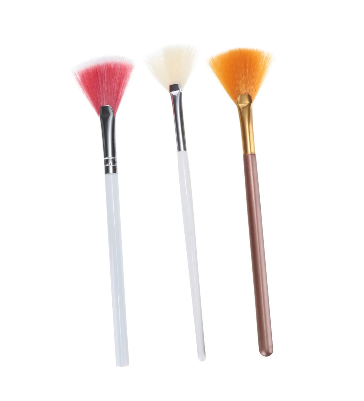 3pcs Facial Brush Set - Highlight Liquid Foundation & Blush Applicator for Dolls | Makeup Kit & Eyelashes - Buy Online on GoSupps.com